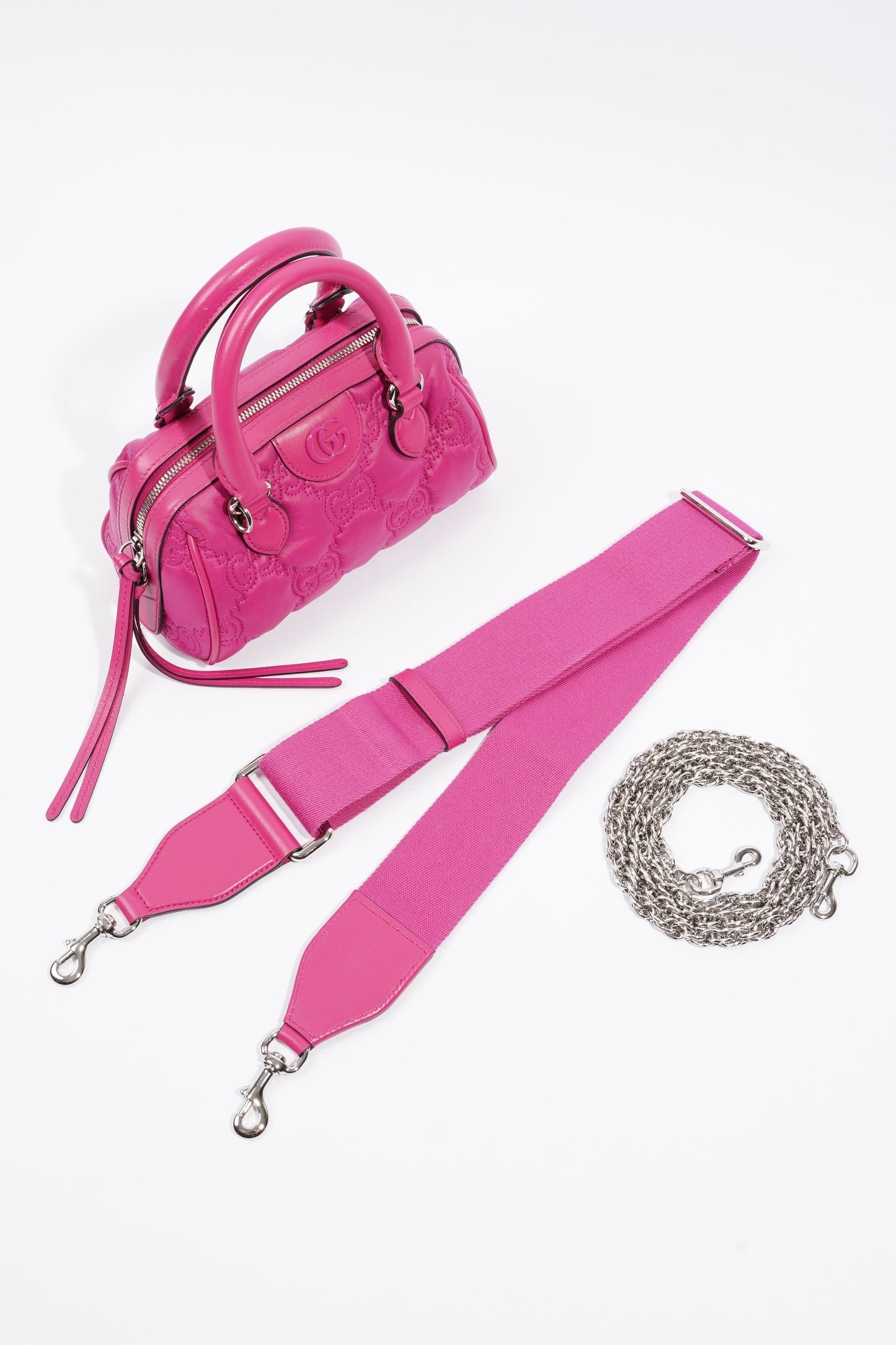 Gucci Bowler Bag Pink Leather Mini