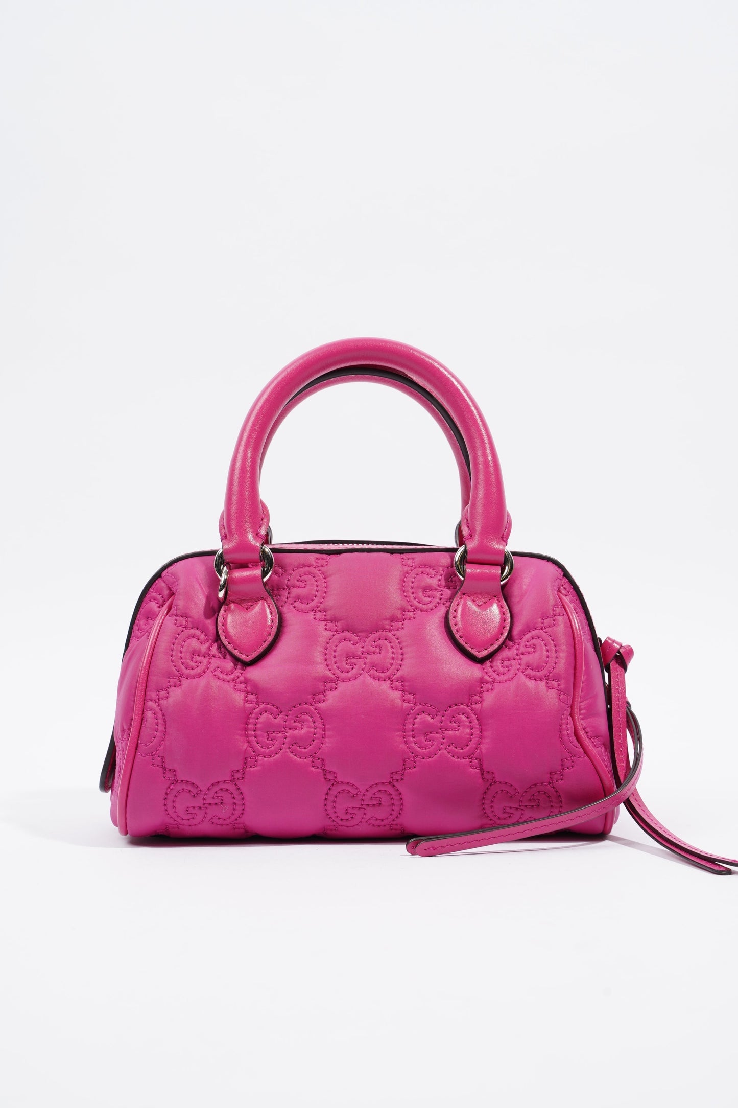 Gucci Bowler Bag Pink Leather Mini