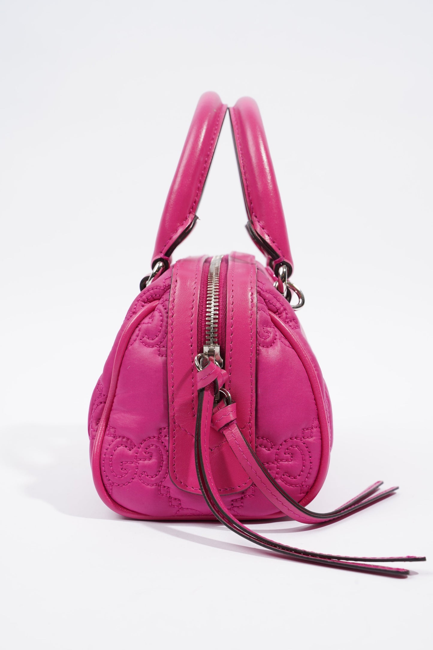 Gucci Bowler Bag Pink Leather Mini