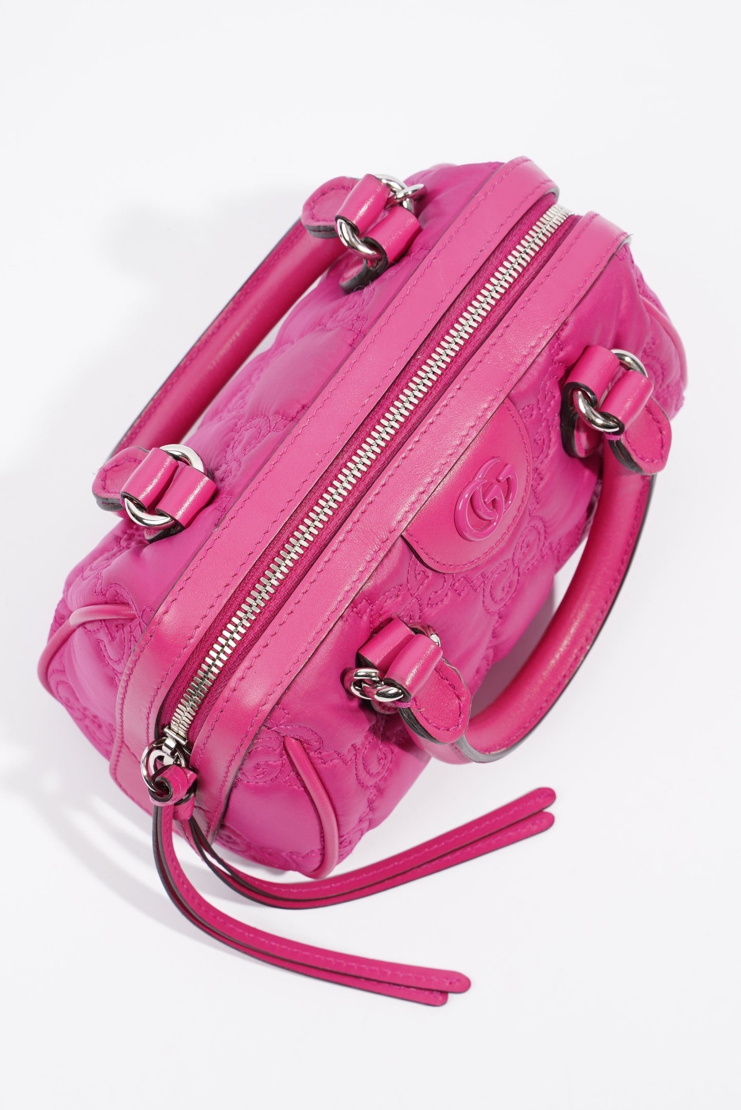 Gucci Bowler Bag Pink Leather Mini