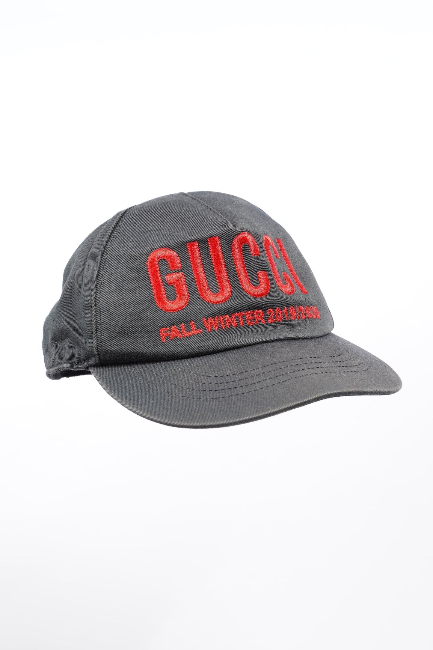 Gucci Logo Cap Black / Red Fabric M