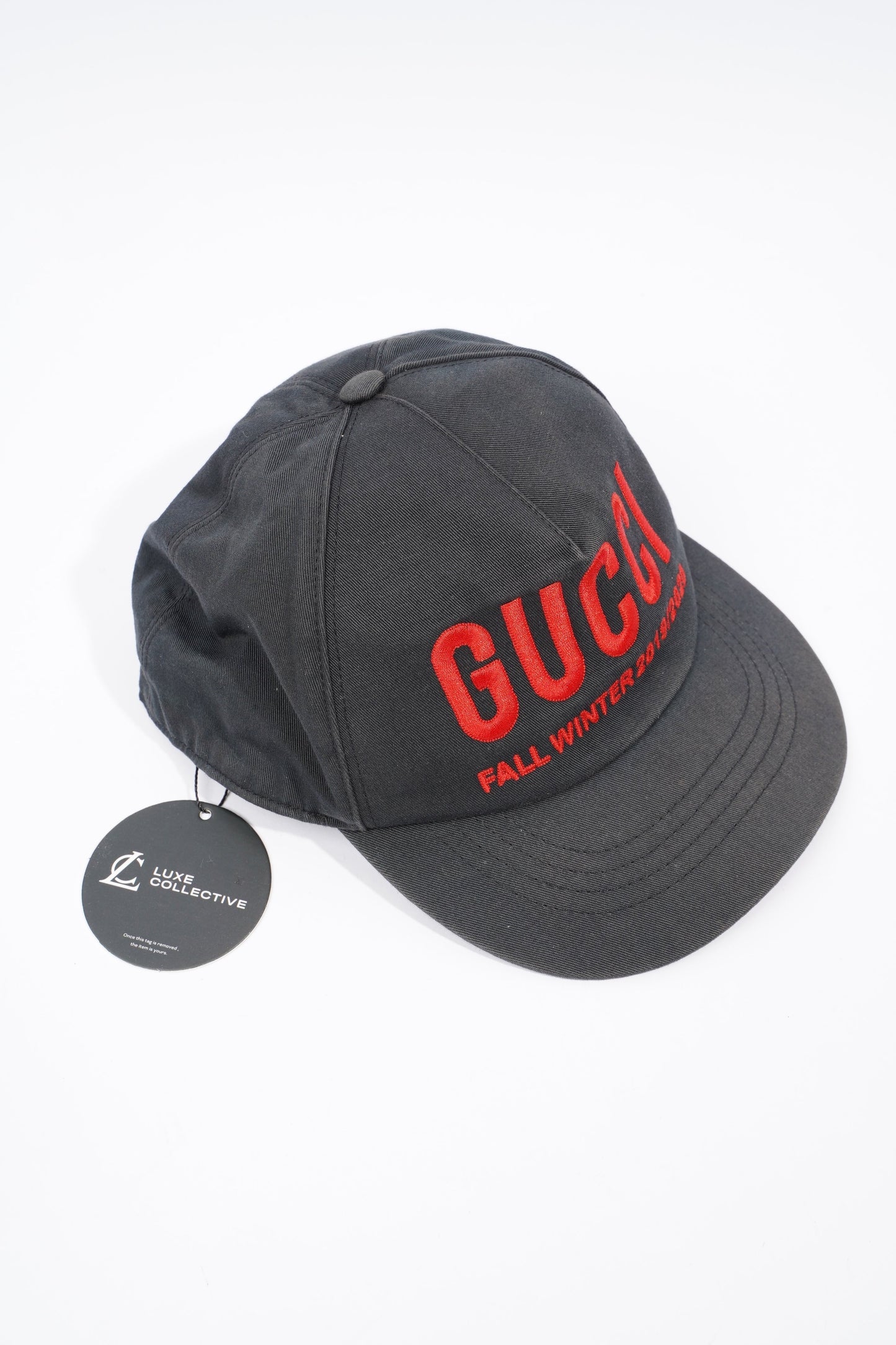 Gucci Logo Cap Black / Red Fabric M