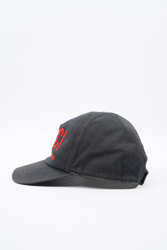Gucci Logo Cap Black / Red Fabric M