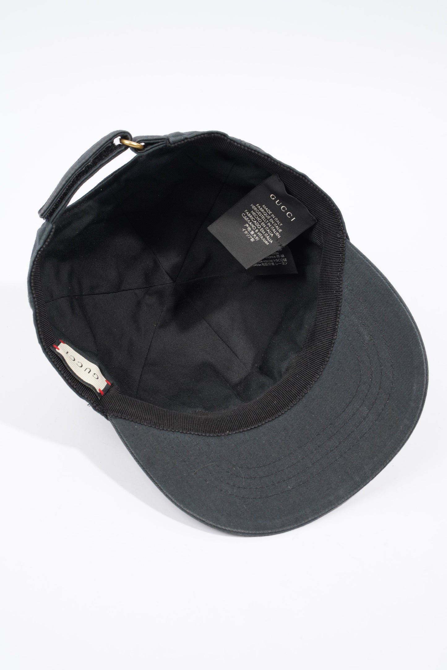 Gucci Logo Cap Black / Red Fabric M