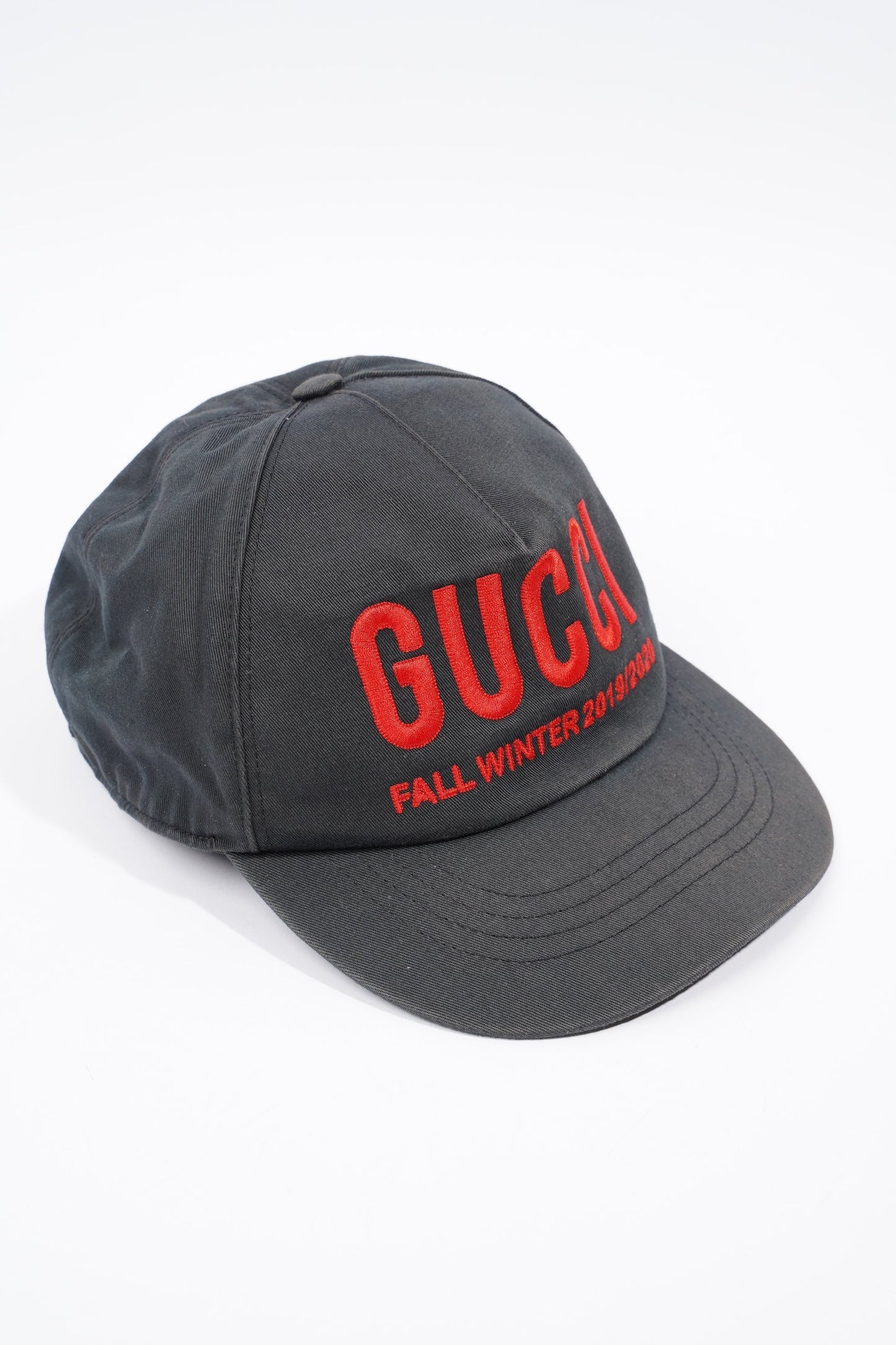 Gucci Logo Cap Black / Red Fabric M