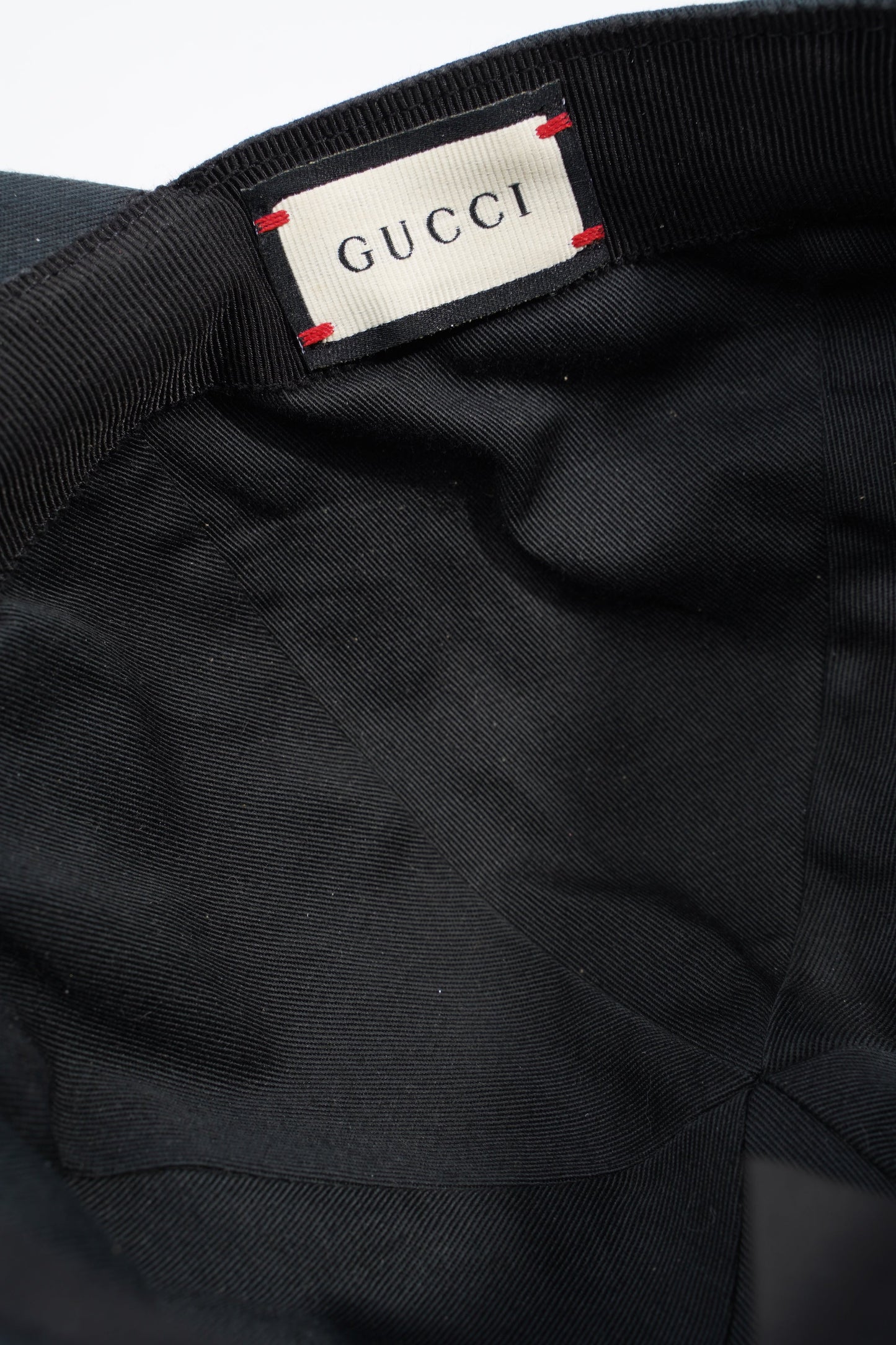 Gucci Logo Cap Black / Red Fabric M