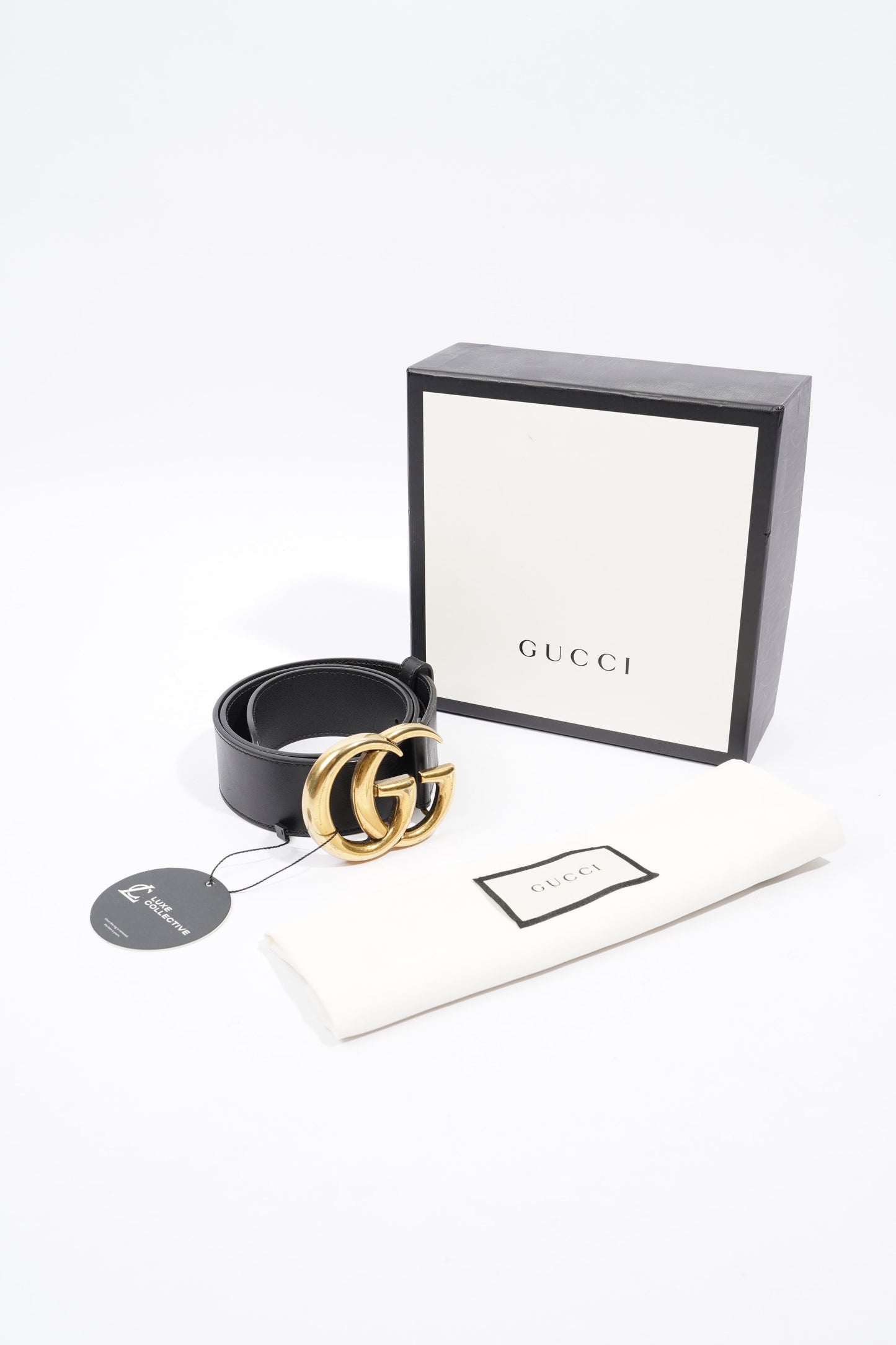 Gucci Marmont Belt Black Leather 70cm 28"
