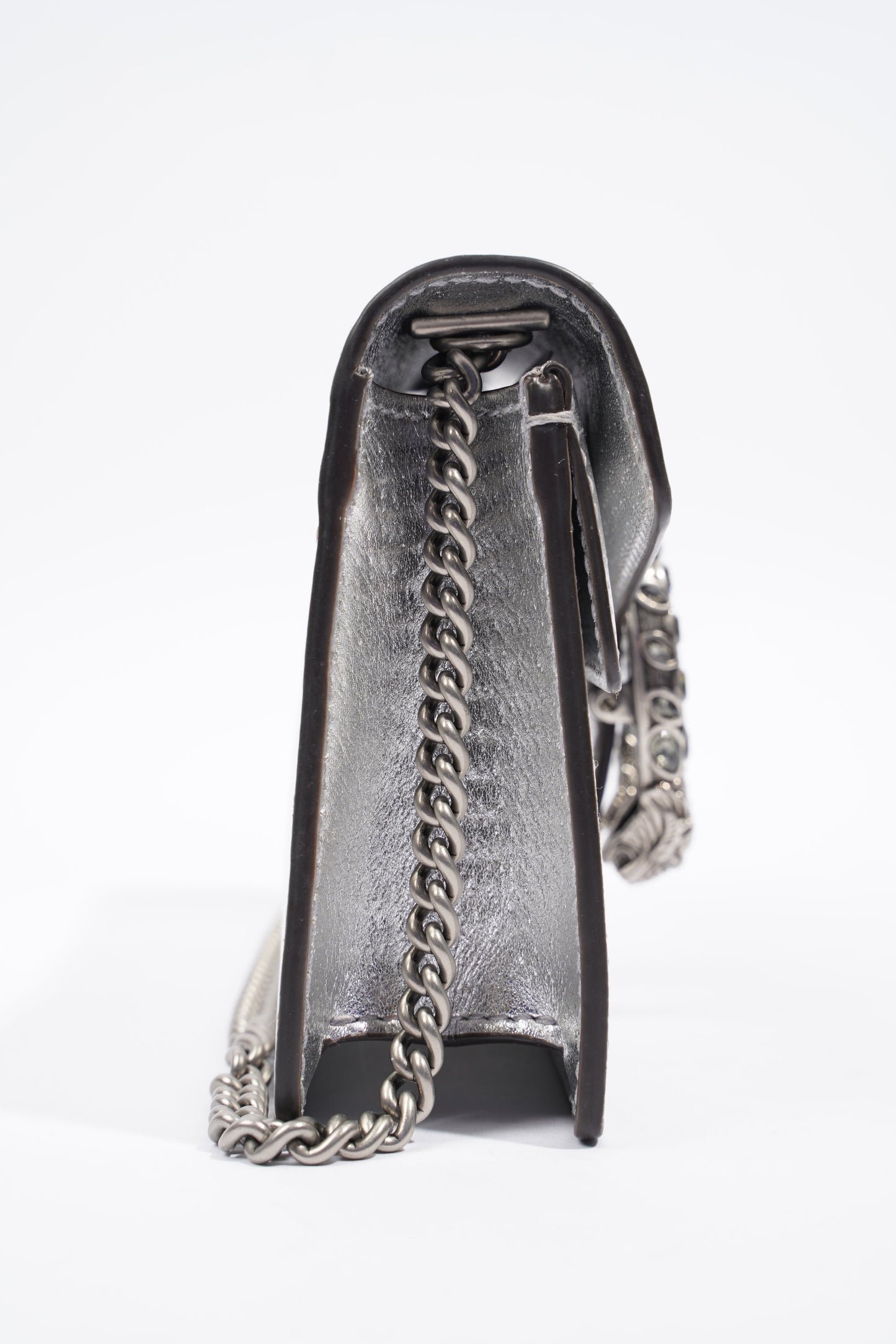 Gucci Dionysus Silver Leather Super Mini