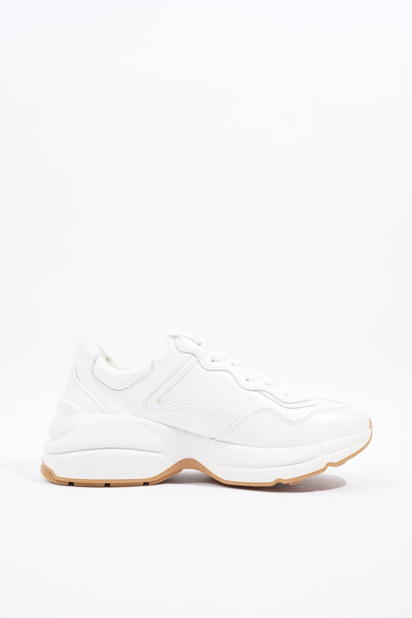 Gucci Rhyton 'Worldwide' Logo White Leather EU 37.5 UK 4.5