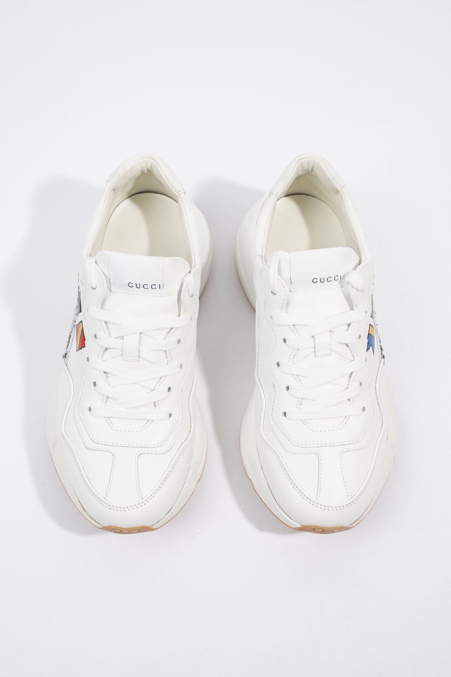Gucci Rhyton 'Worldwide' Logo White Leather EU 37.5 UK 4.5