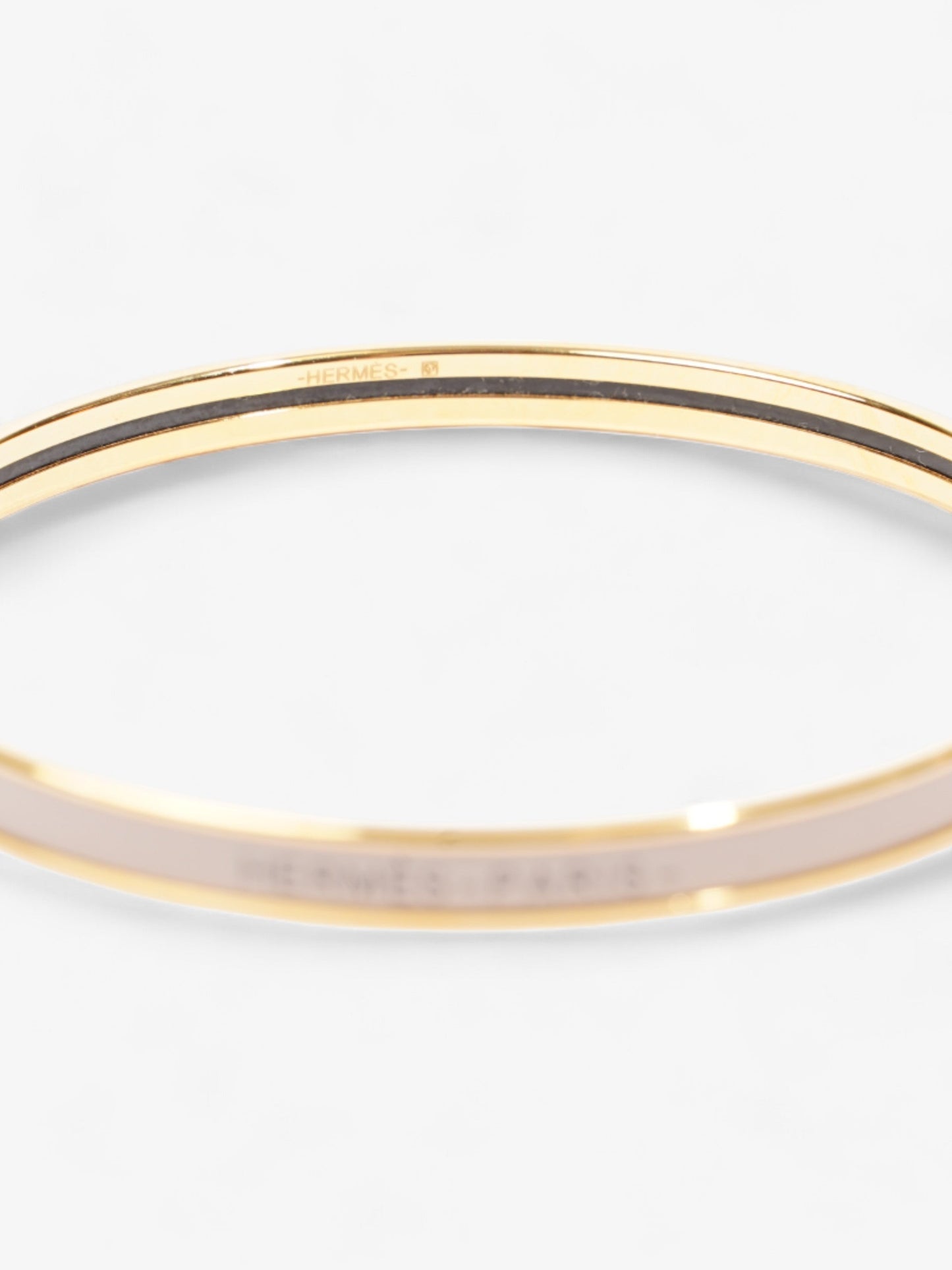 Hermes Uni Bangle Gold / Marron Glace Yellow Gold 70 (Circumference - 22cm)