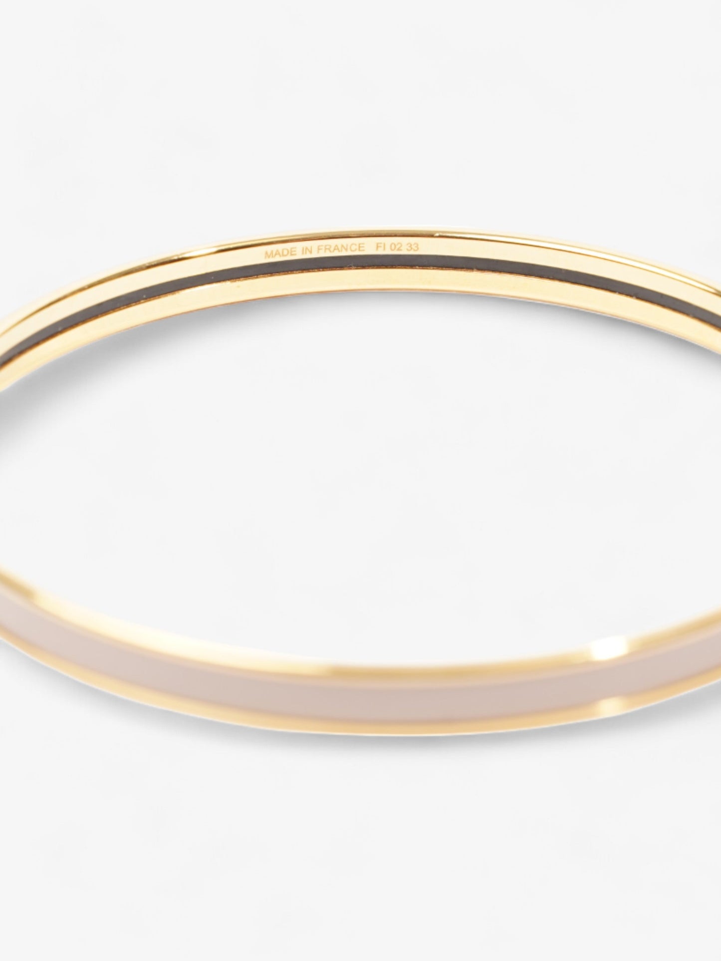 Hermes Uni Bangle Gold / Marron Glace Yellow Gold 70 (Circumference - 22cm)