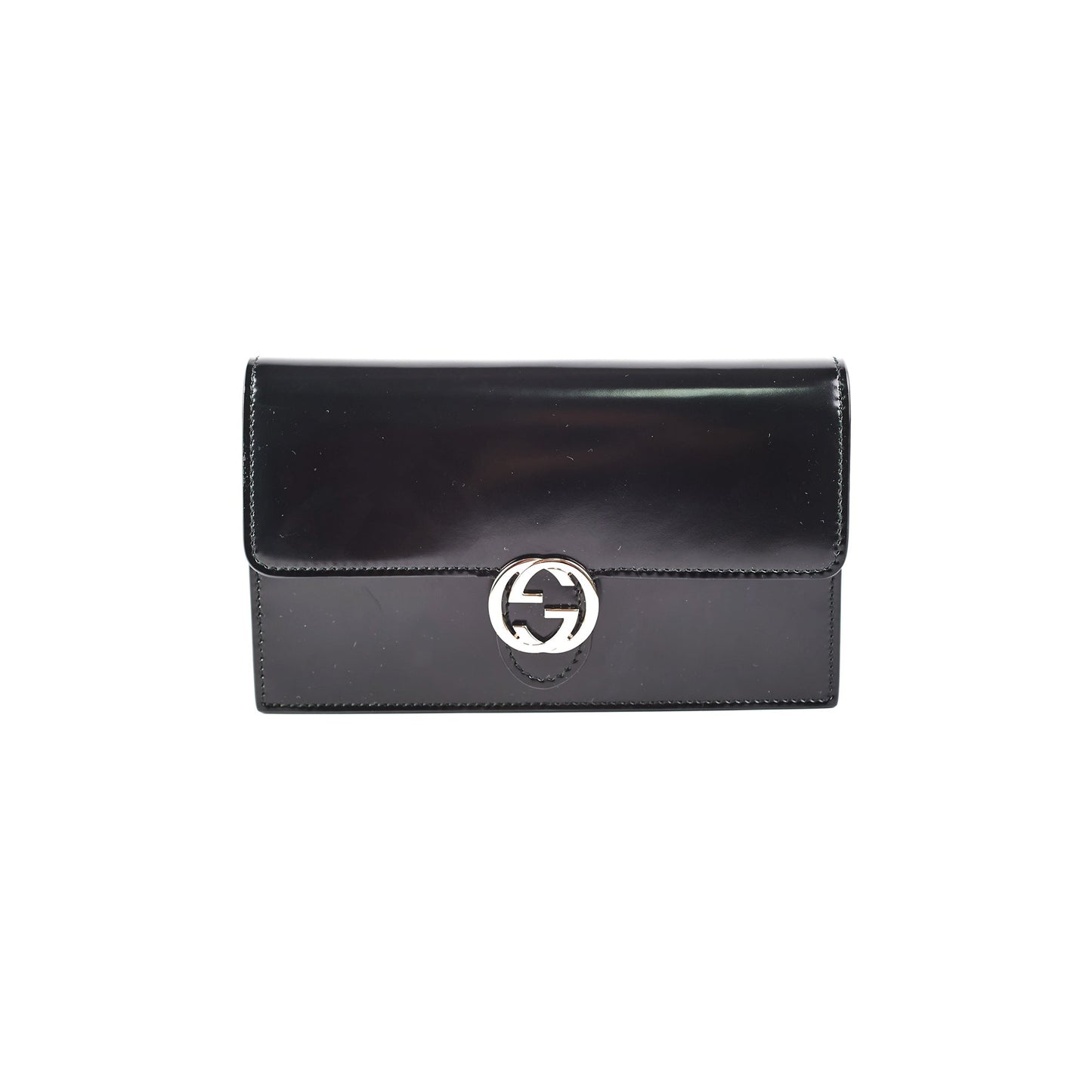 Gucci Wallet on Chain Patent Black