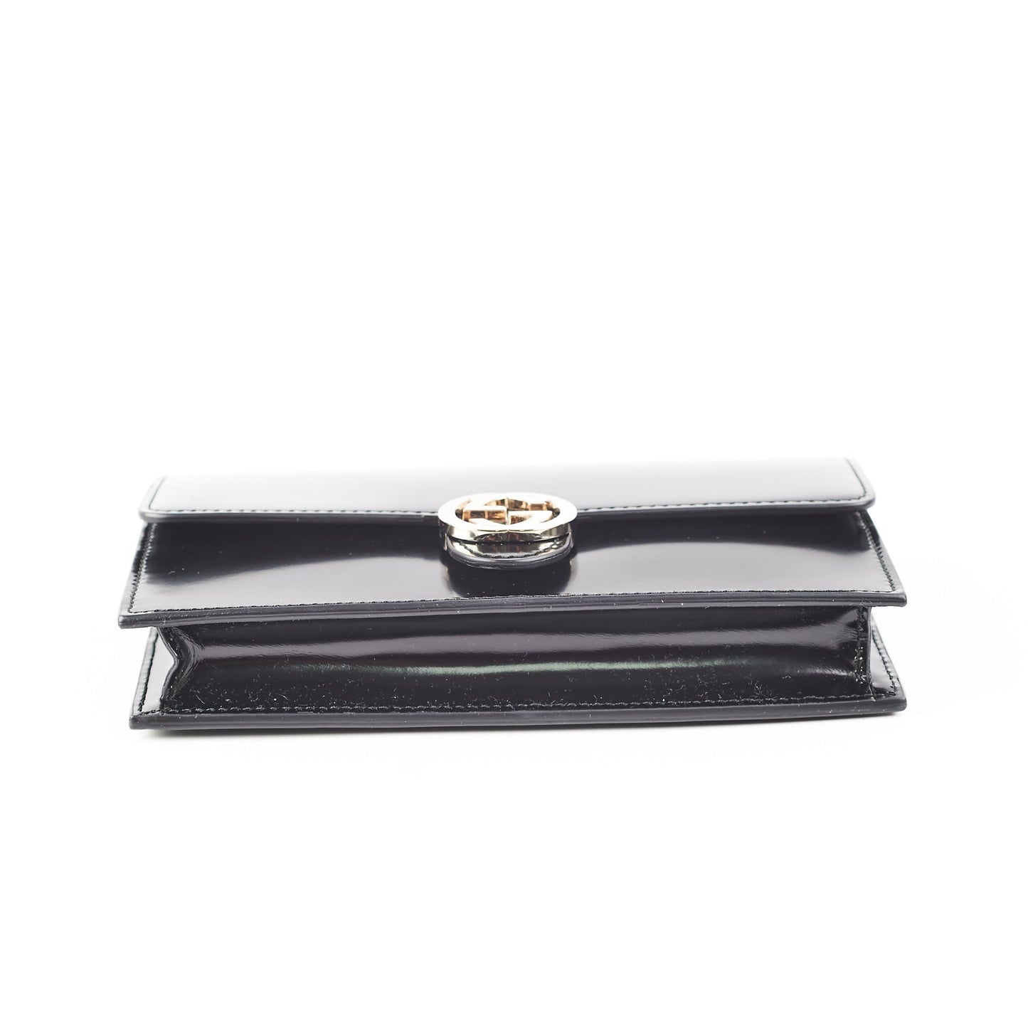 Gucci Wallet on Chain Patent Black