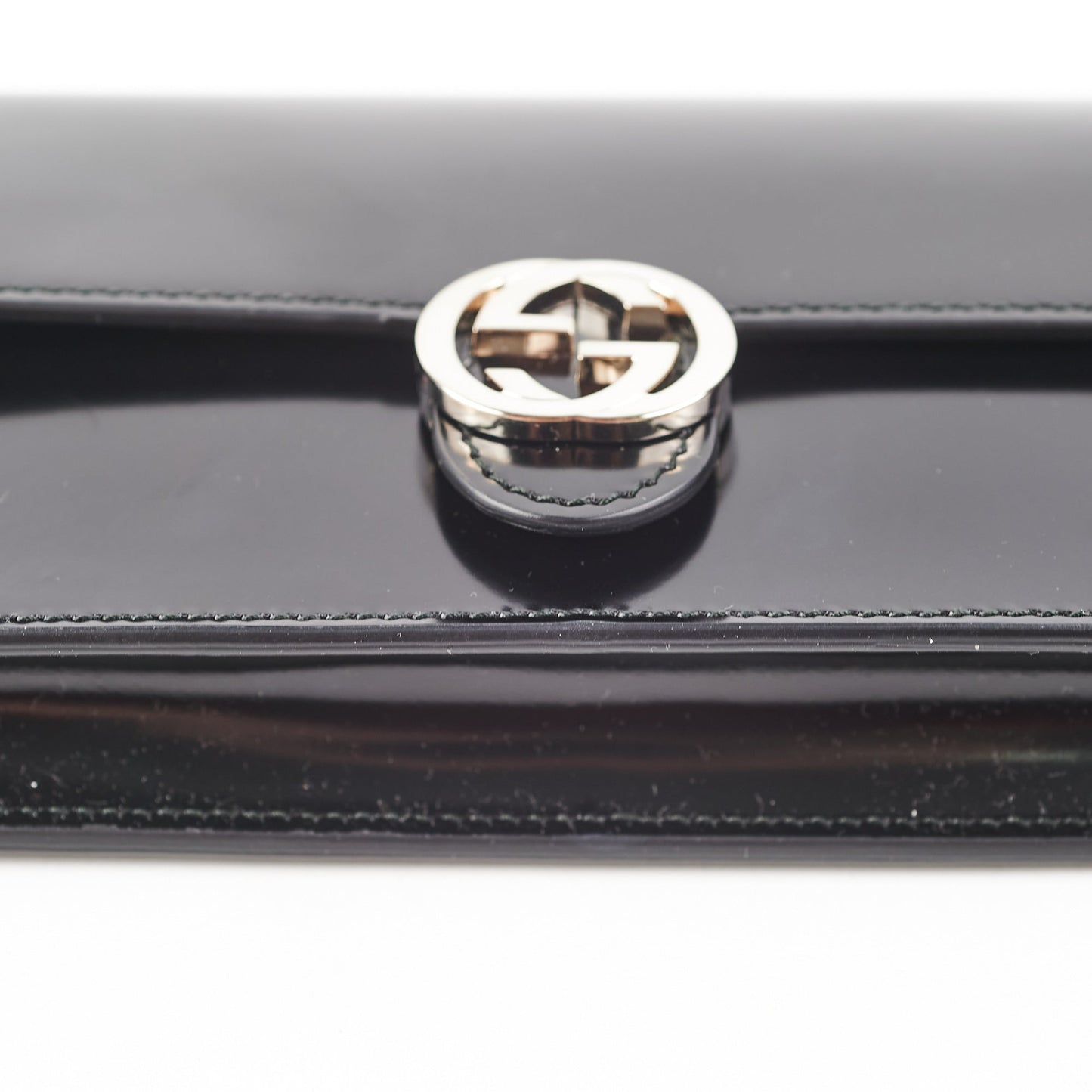Gucci Wallet on Chain Patent Black