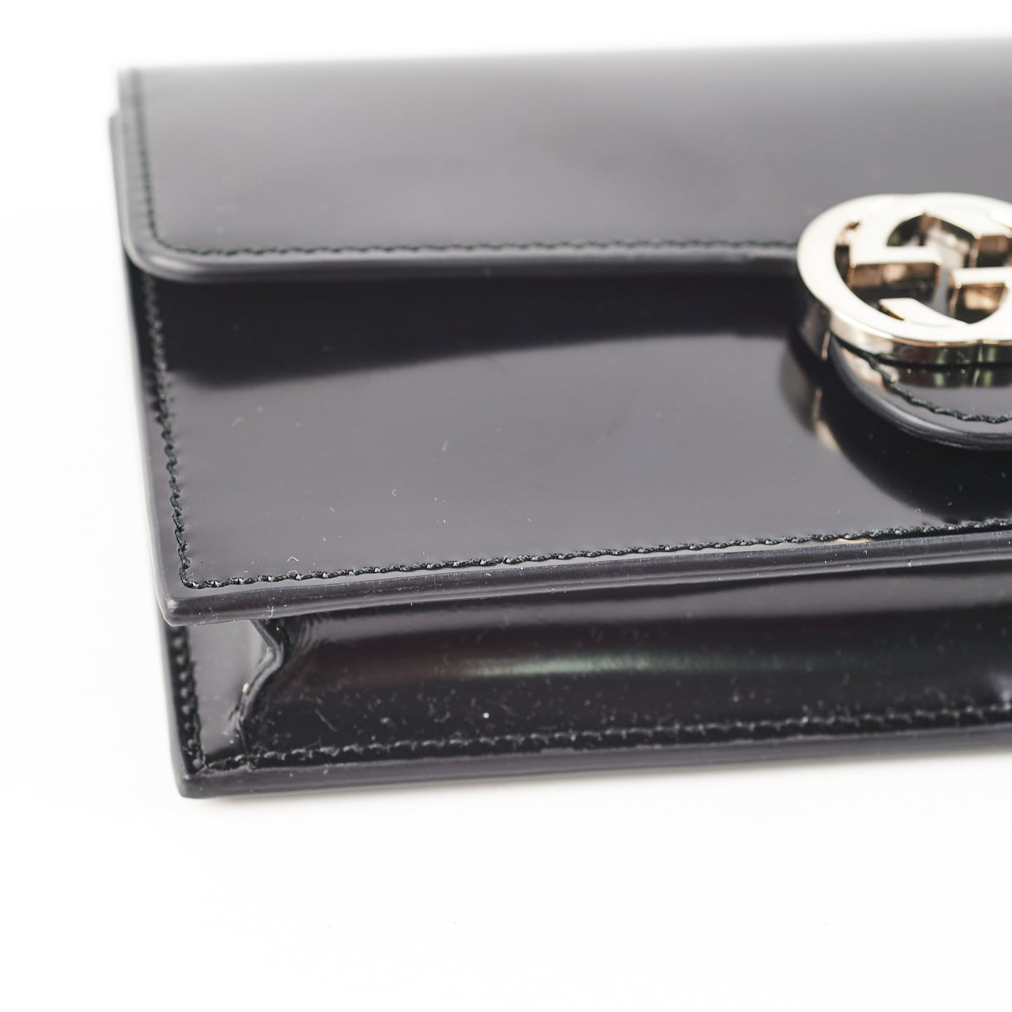 Gucci Wallet on Chain Patent Black