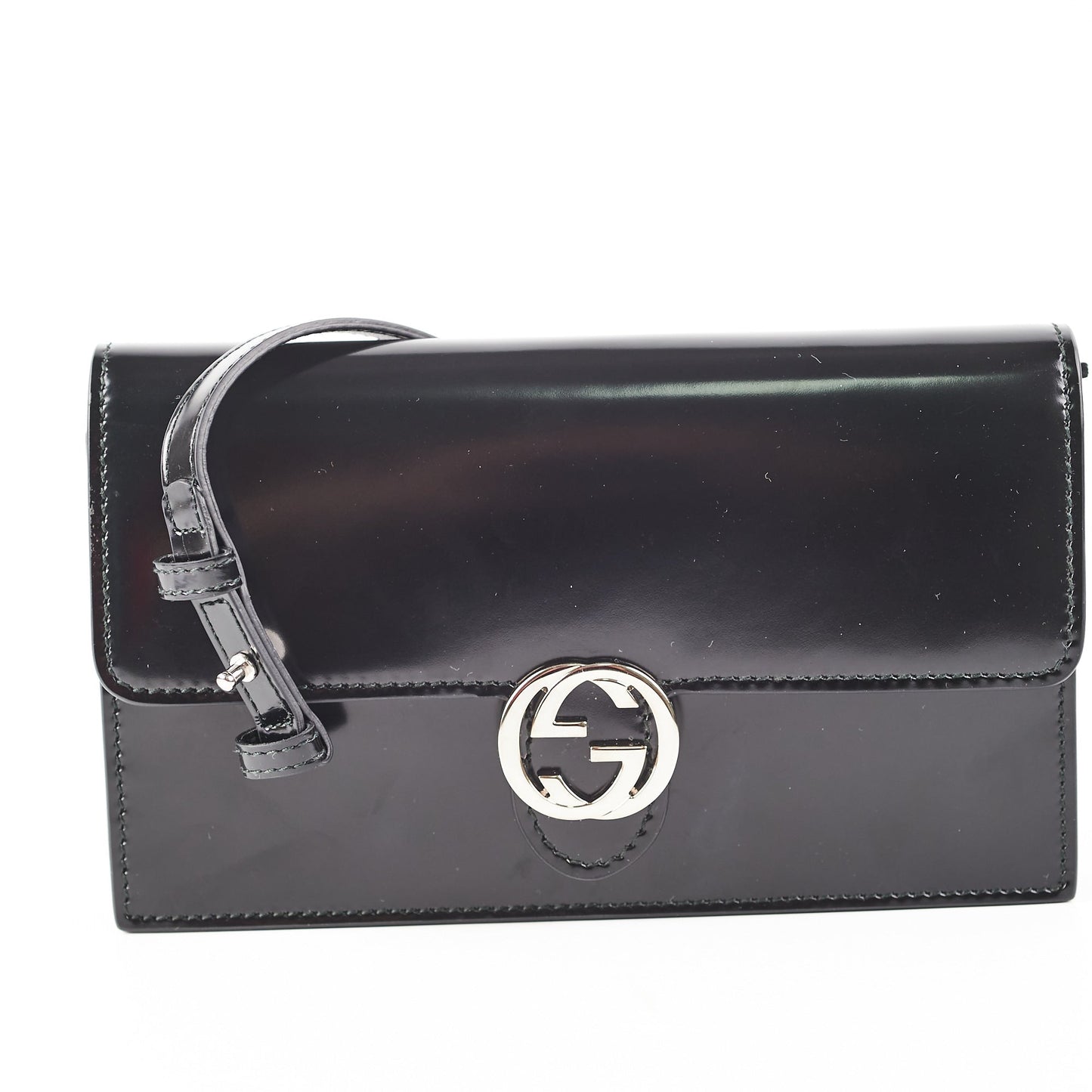 Gucci Wallet on Chain Patent Black