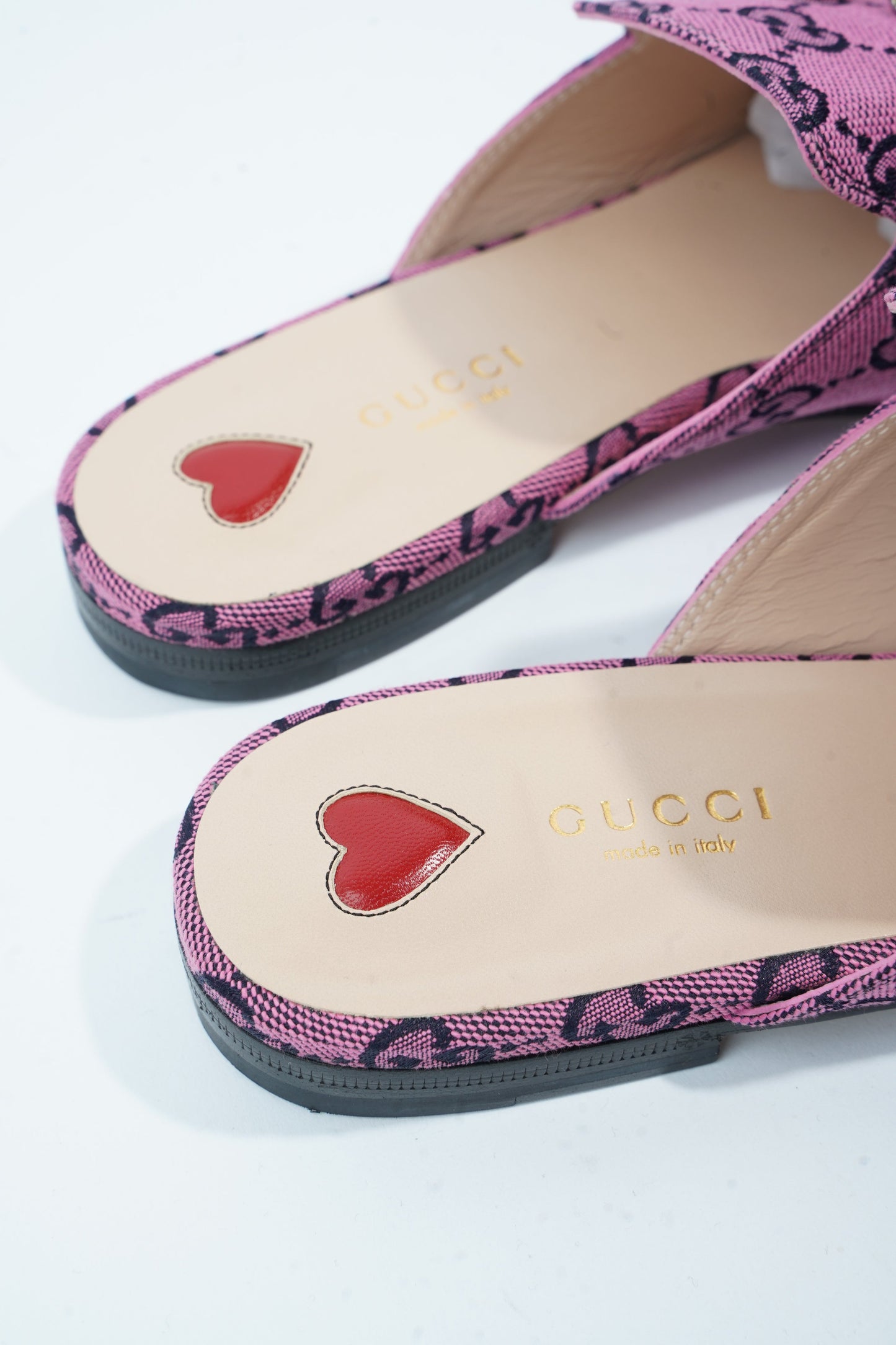 Gucci GG Princetown Pink Monogram Canvas EU 37.5 UK 4.5