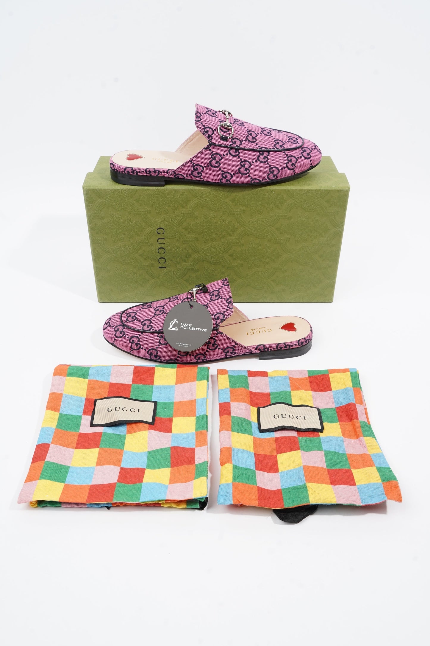 Gucci GG Princetown Pink Monogram Canvas EU 37.5 UK 4.5