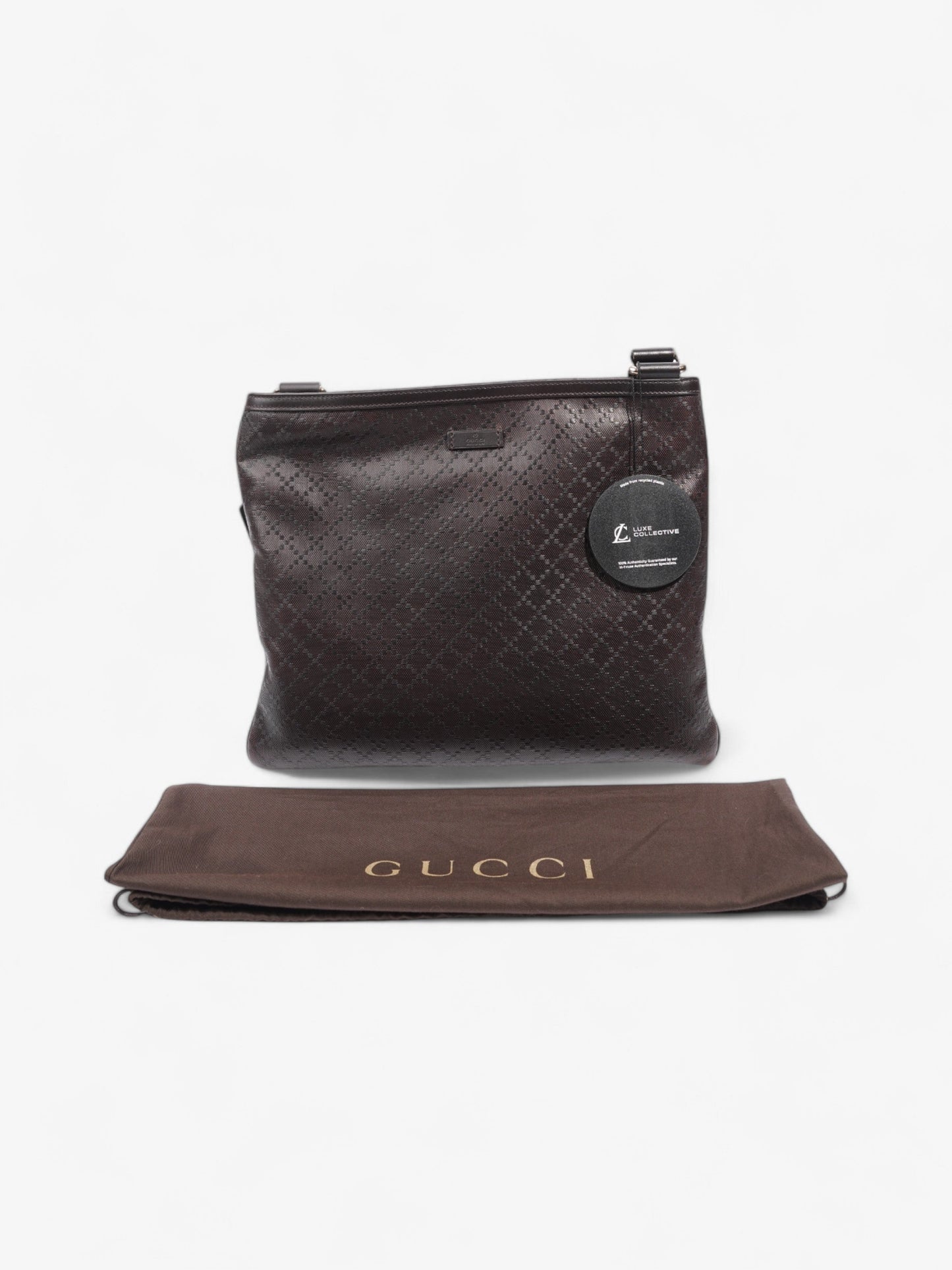 Gucci GG Imprime Messenger Dark Brown Coated Canvas