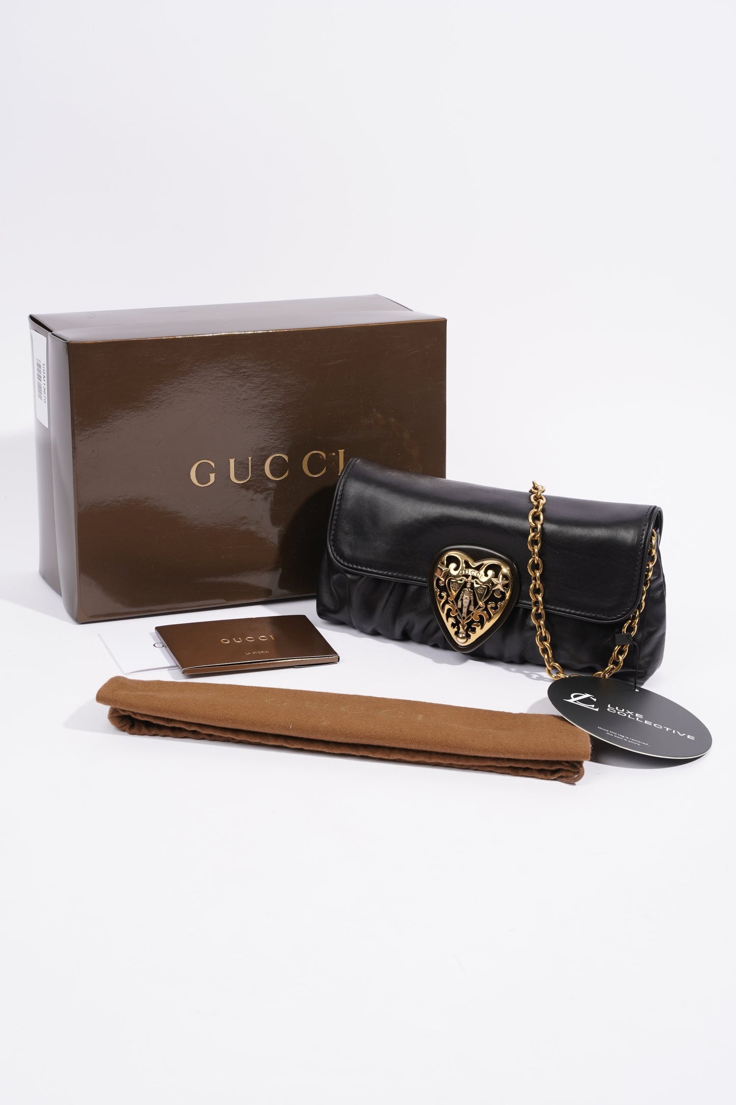 Gucci Babouska Heart Black Leather