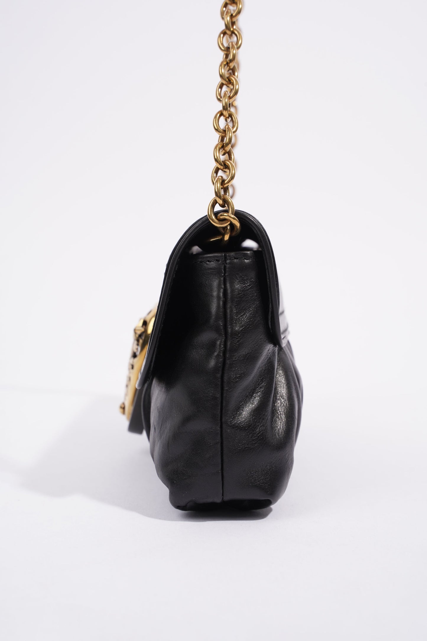 Gucci Babouska Heart Black Leather