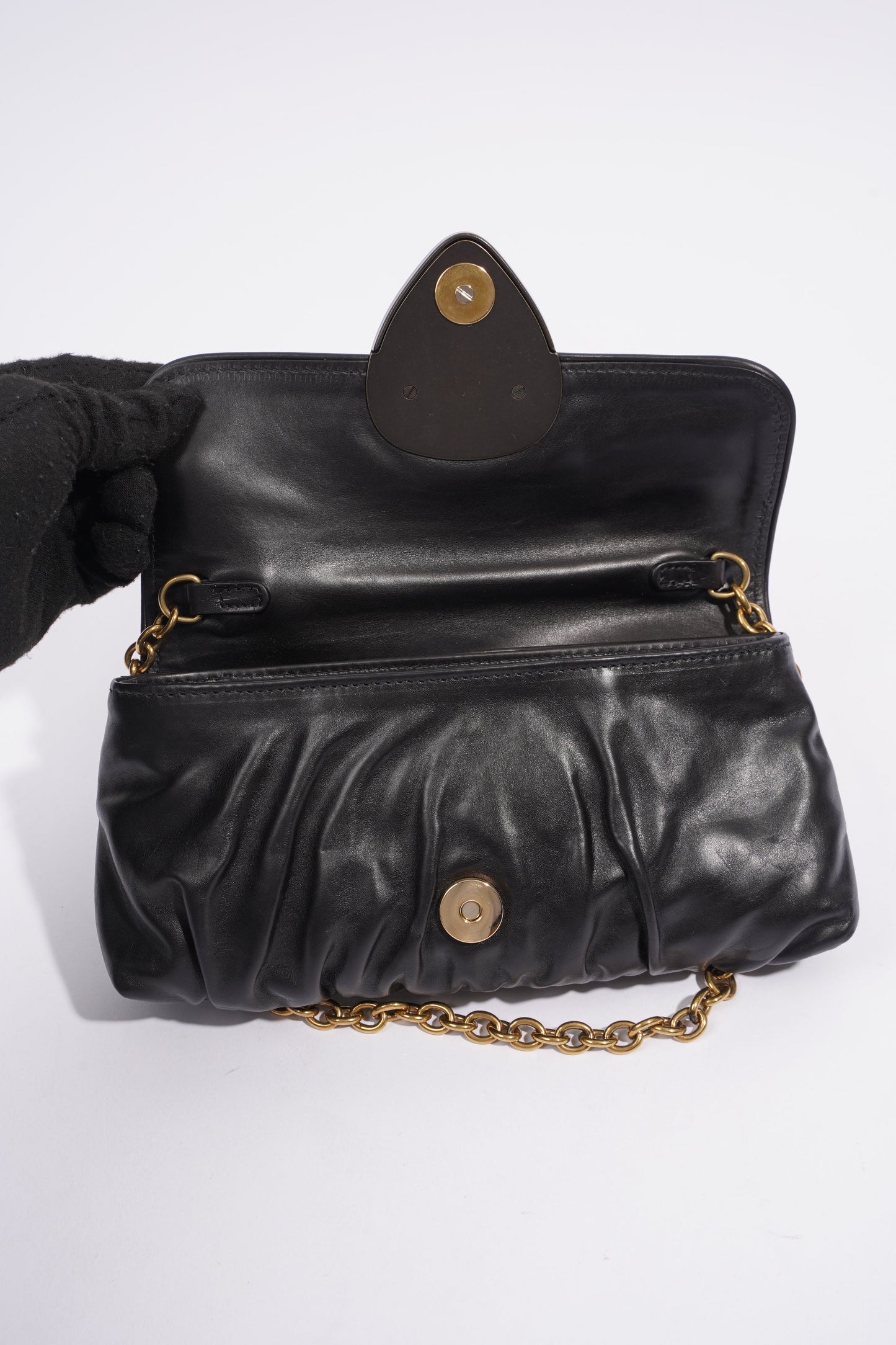 Gucci Babouska Heart Black Leather