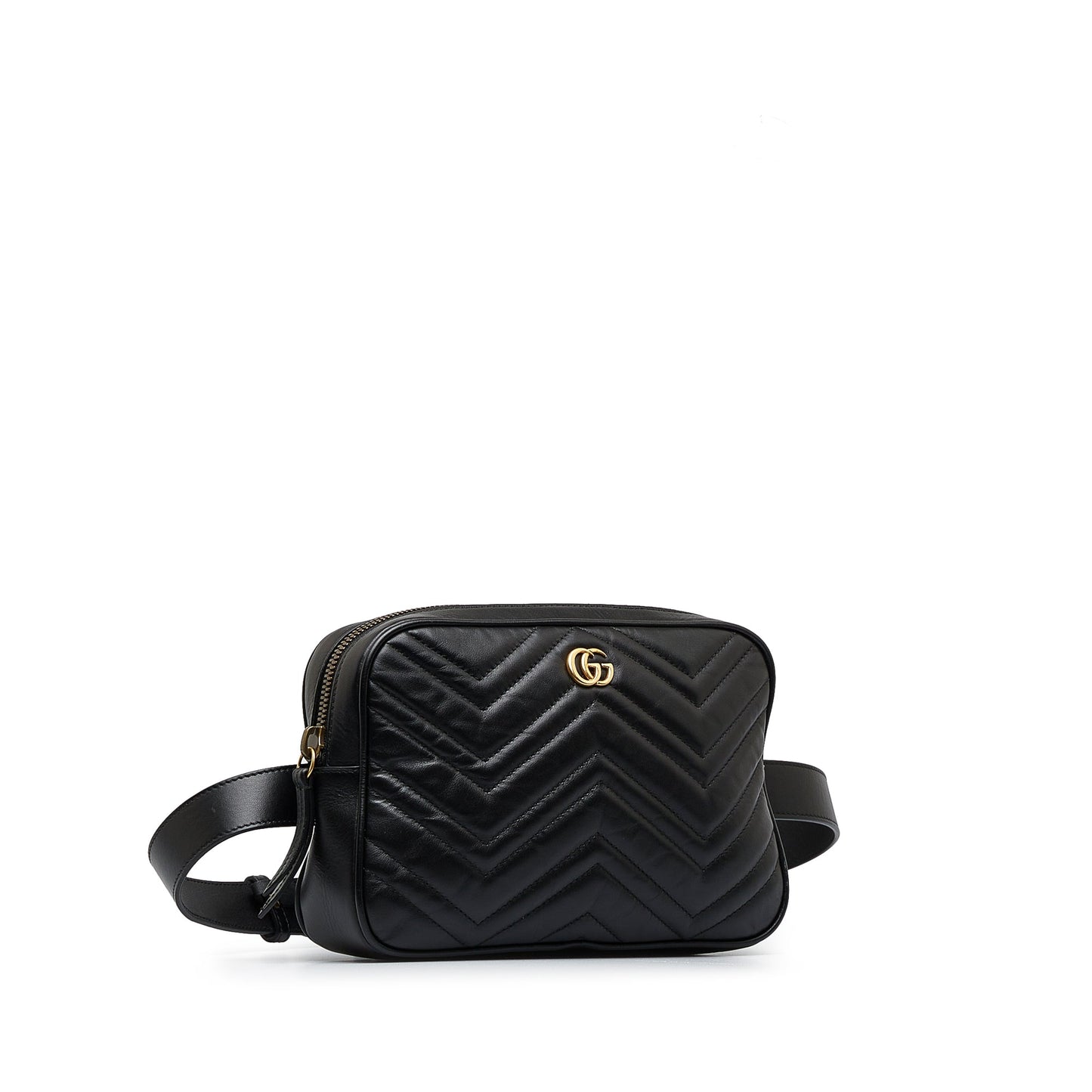 Gucci GG Marmont Square Belt Bag Black Matelassé
