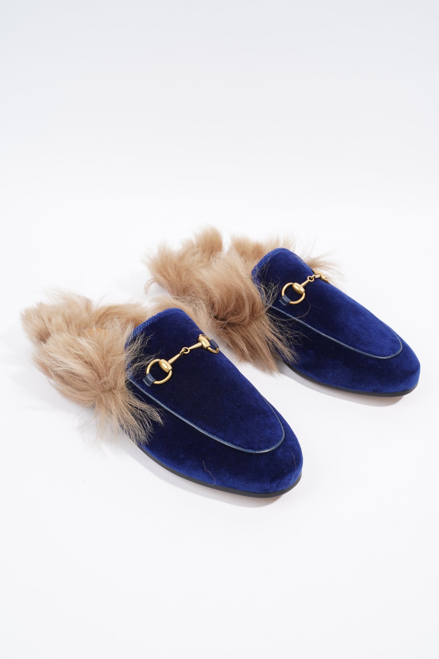Gucci Princetown Loafer Blue Velvet EU 37 UK 4