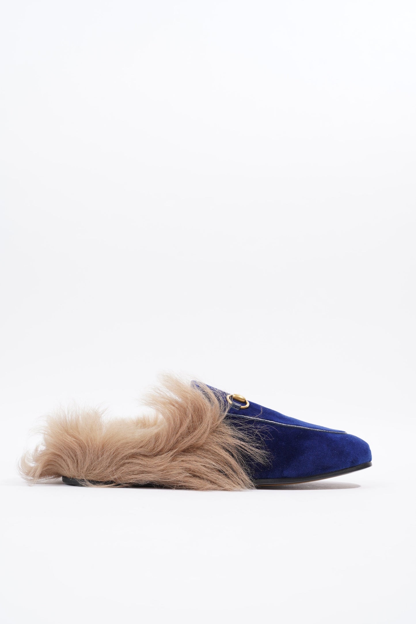 Gucci Princetown Loafer Blue Velvet EU 37 UK 4
