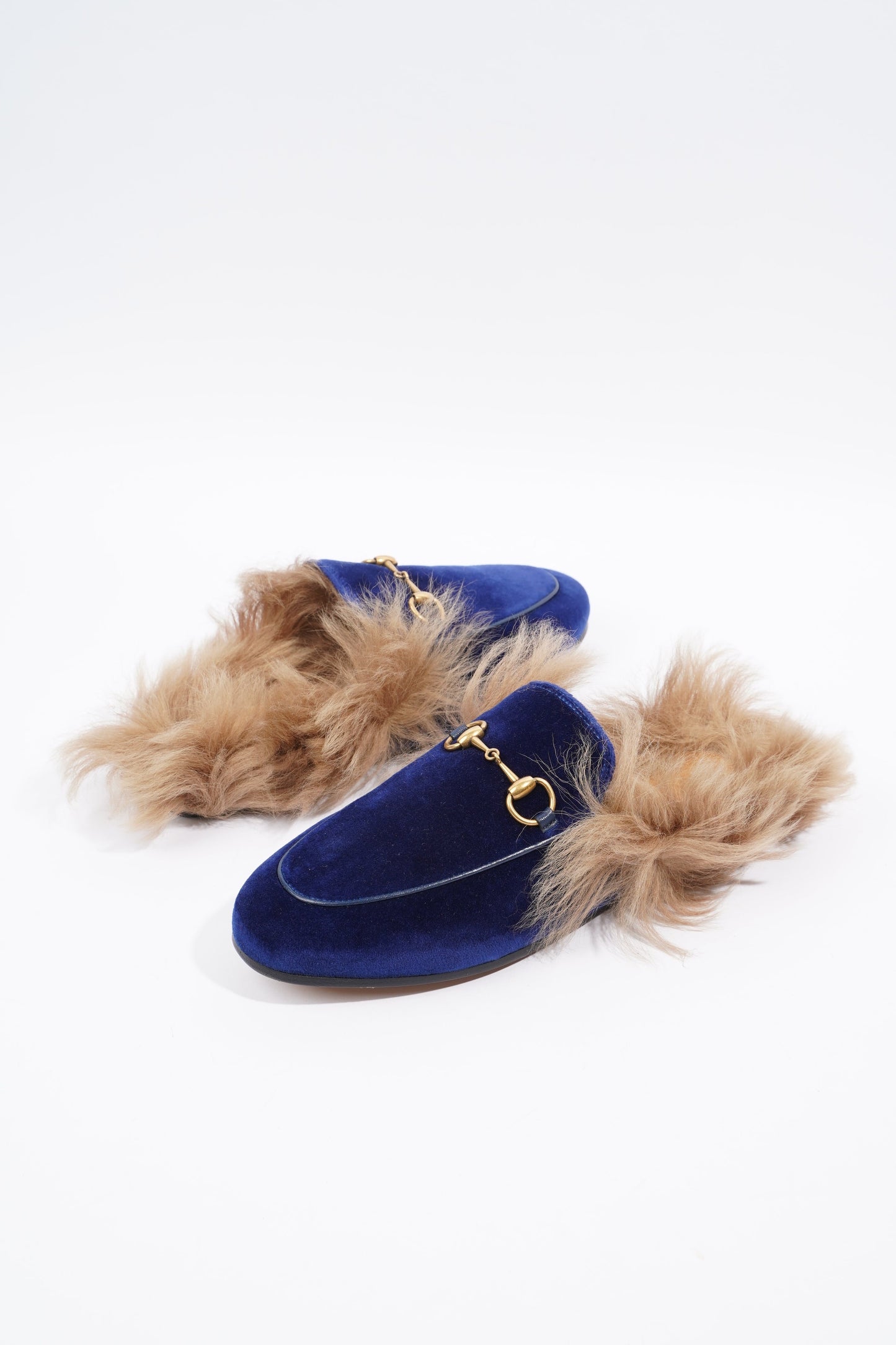 Gucci Princetown Loafer Blue Velvet EU 37 UK 4