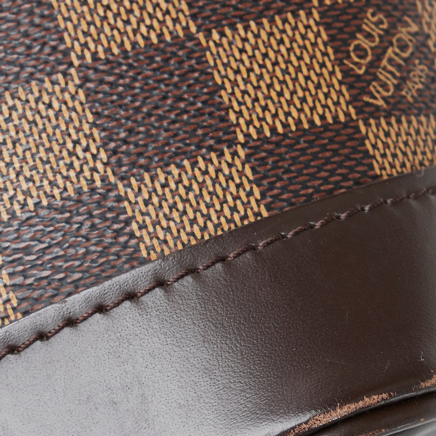 LOUIS VUITTON Damier Ebene Alma PM Handbag