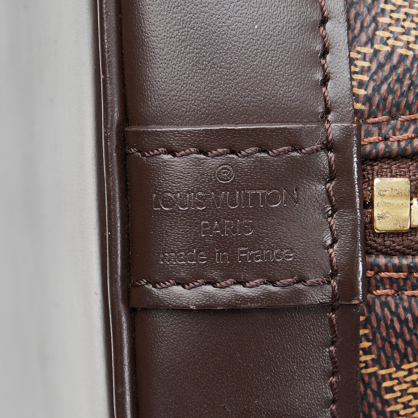 LOUIS VUITTON Damier Ebene Alma PM Handbag