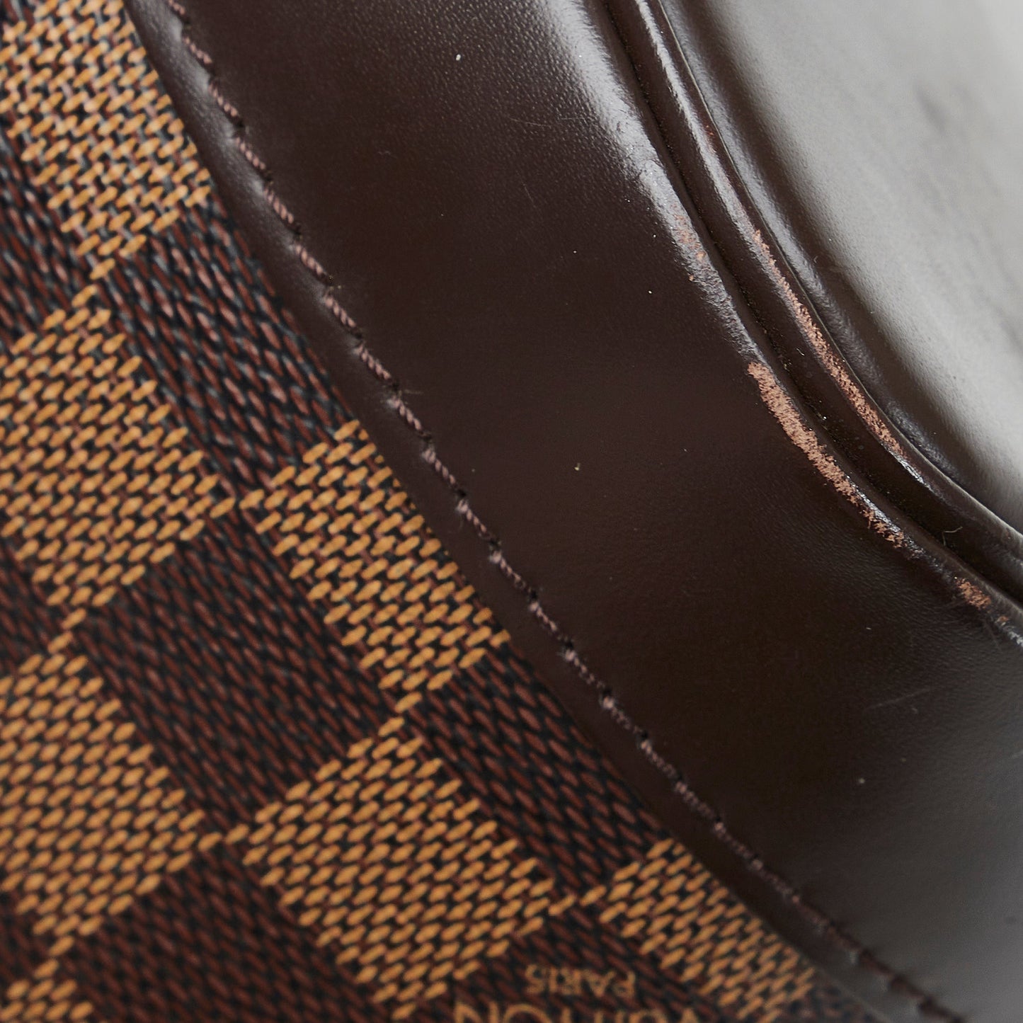 LOUIS VUITTON Damier Ebene Alma PM Handbag