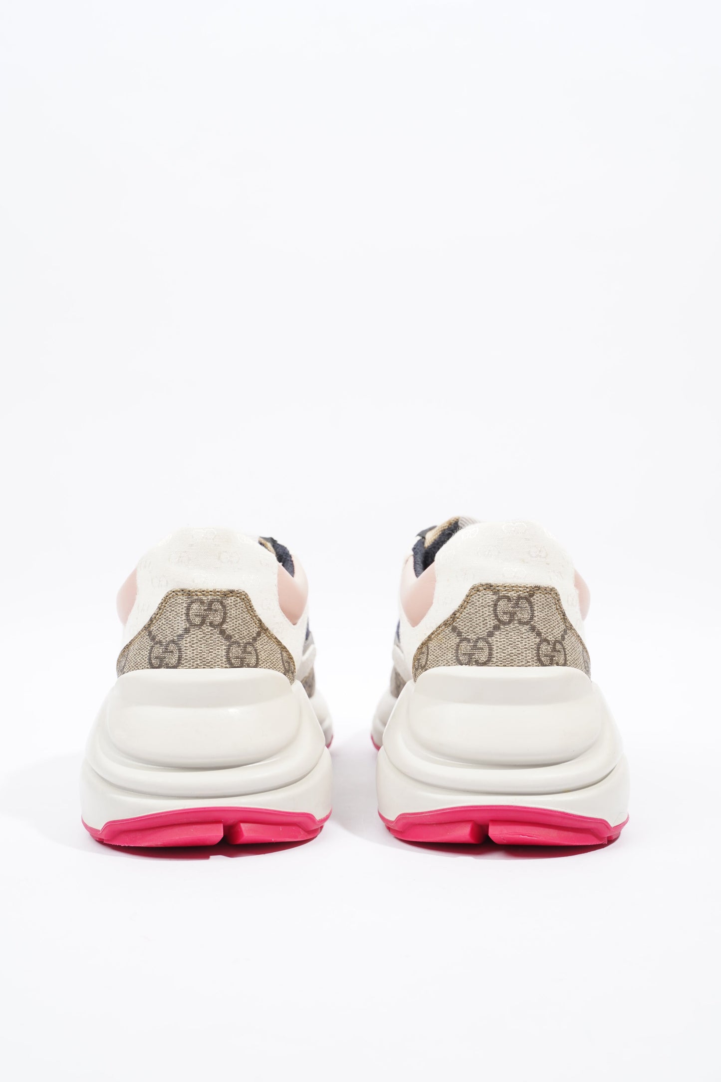 Gucci GG Rhyton Navy / Pink / Beige Logo Canvas EU 39.5 UK 6.5