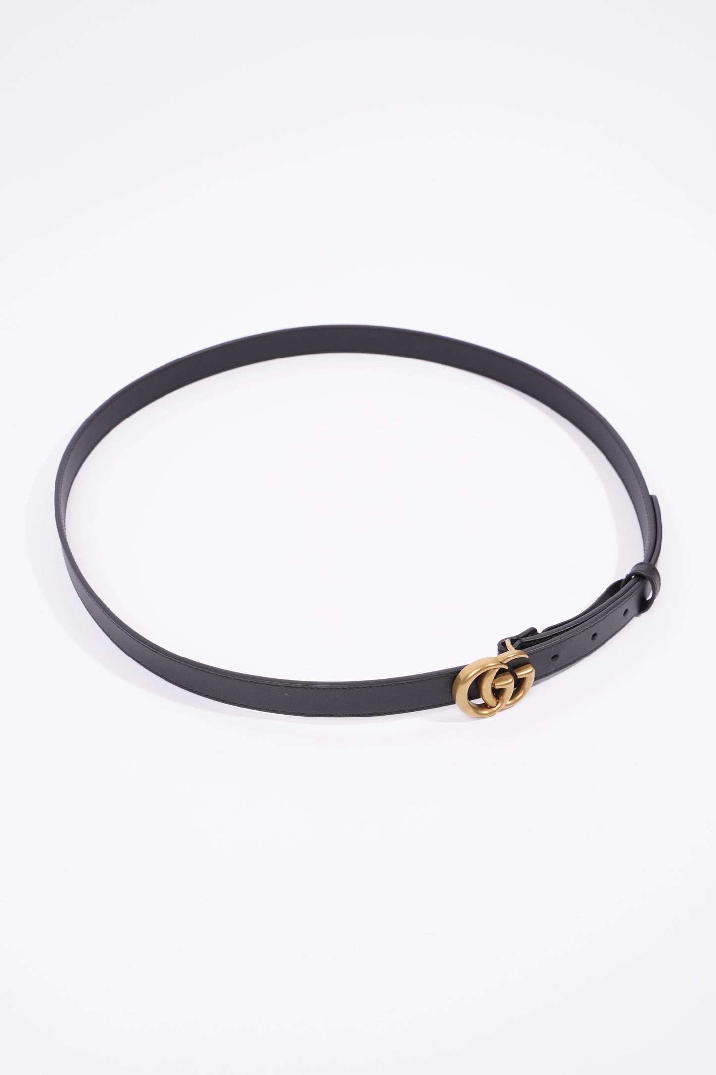 Gucci Marmont Belt Black / Gold Leather 105cm 42"