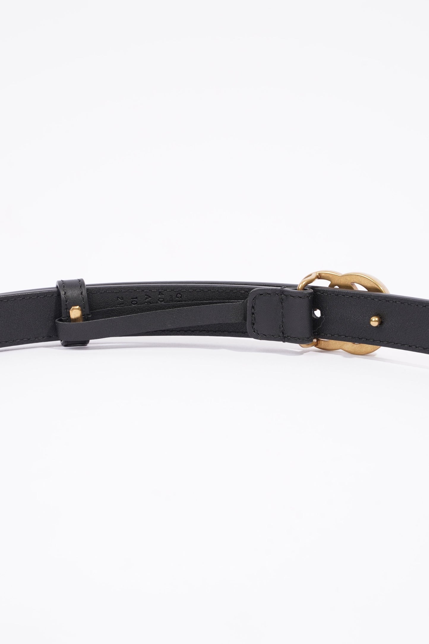 Gucci Marmont Belt Black / Gold Leather 105cm 42"