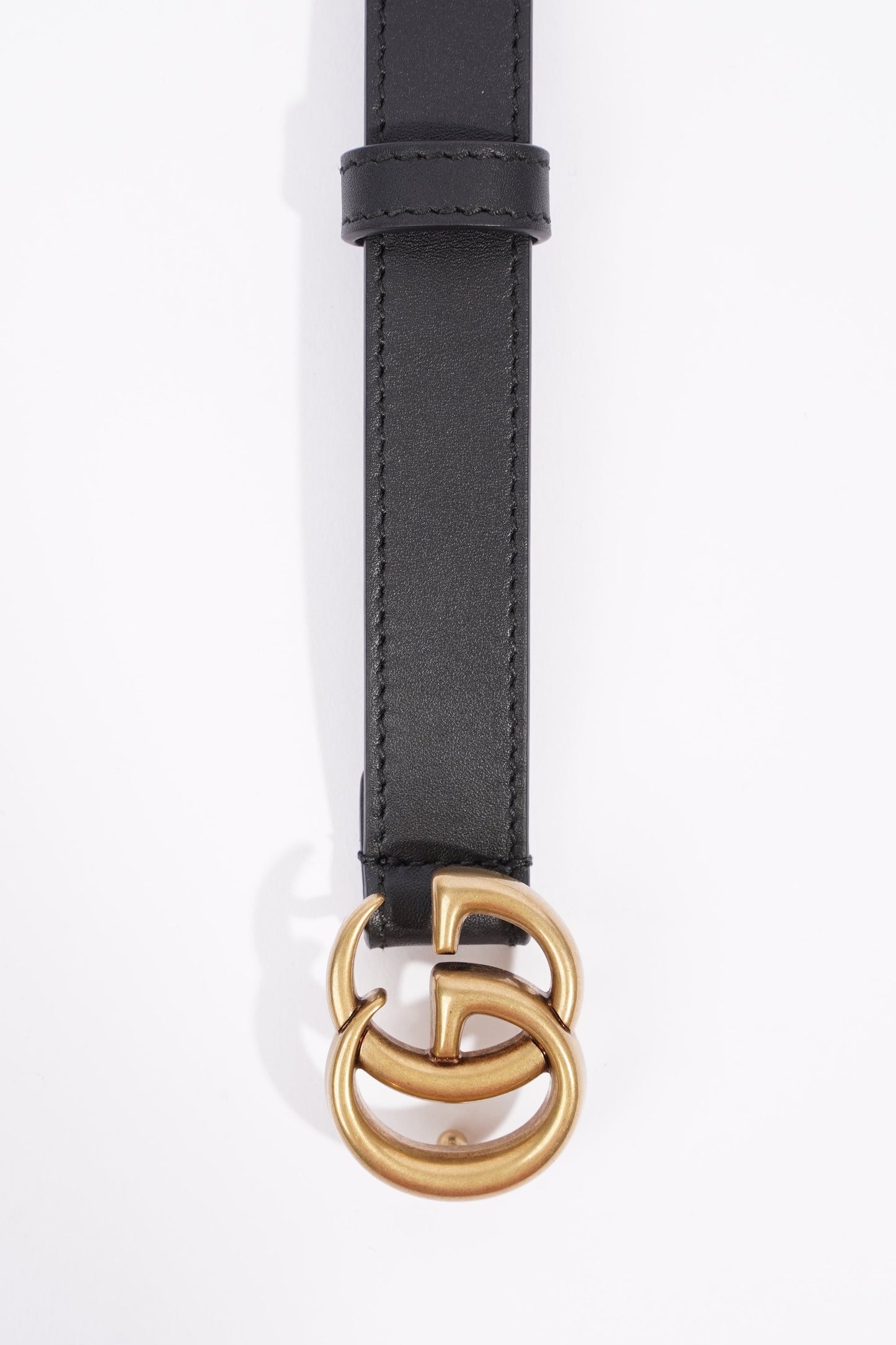 Gucci Marmont Belt Black / Gold Leather 105cm 42"