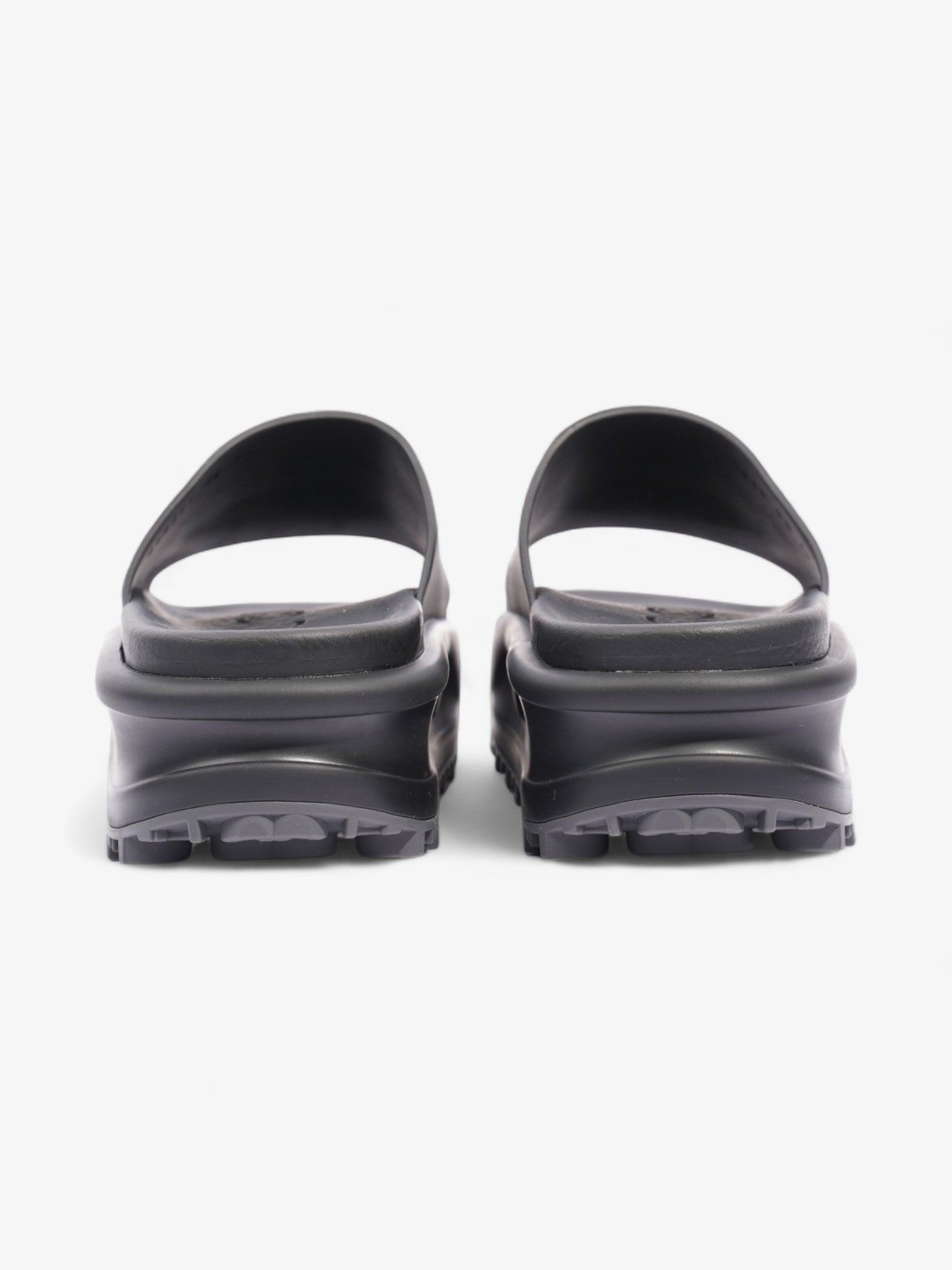 Gucci GG Platform Slides Black Rubber EU 35 UK 2
