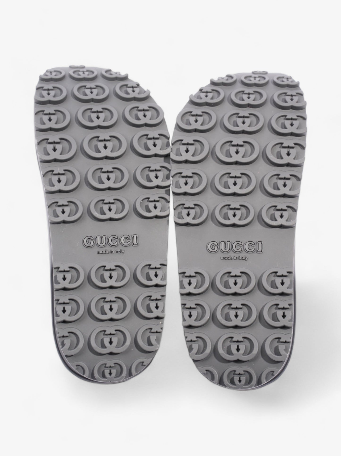 Gucci GG Platform Slides Black Rubber EU 35 UK 2