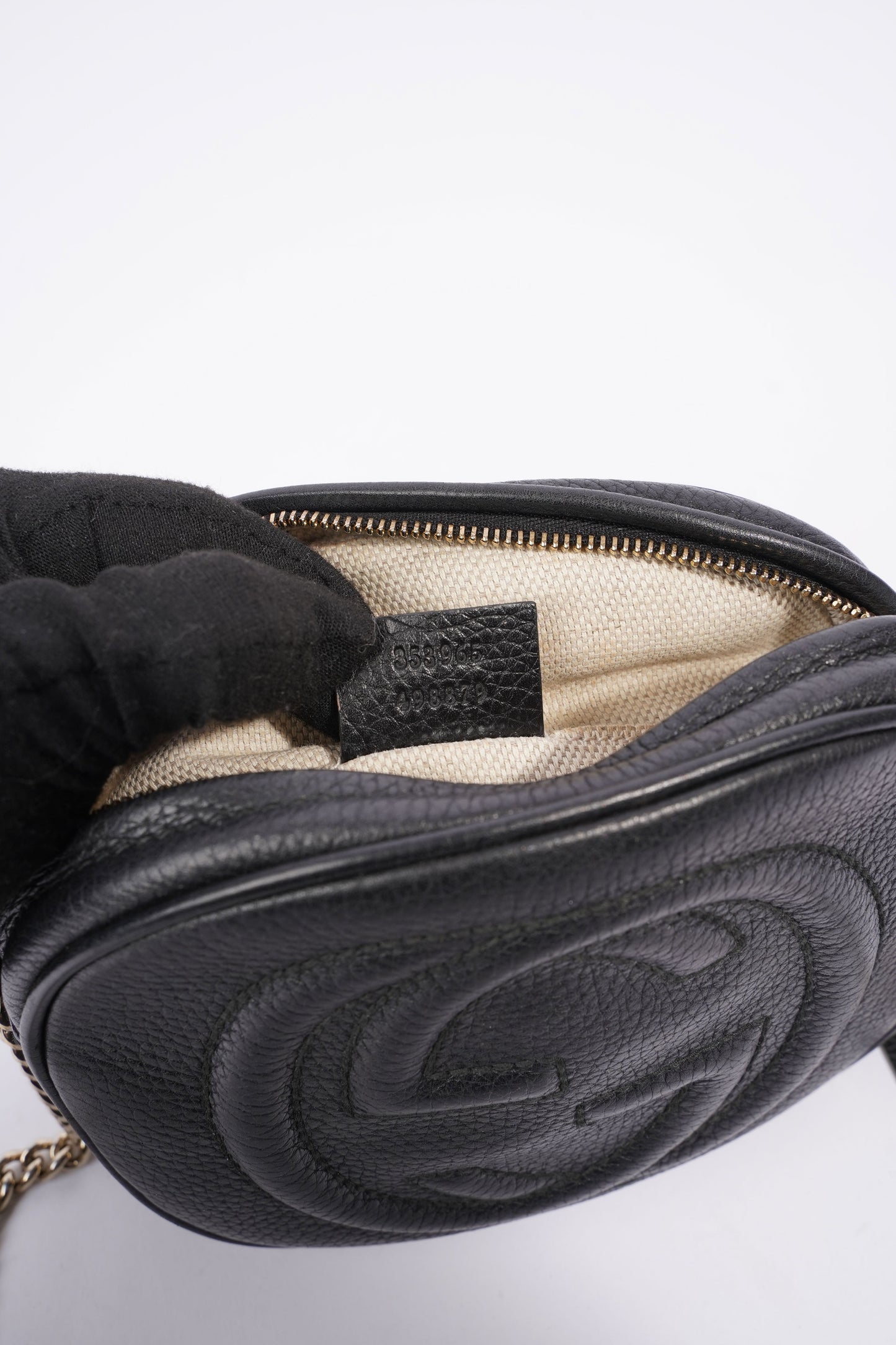 Gucci Soho Disco Chain Crossbody Bag Black Leather Mini