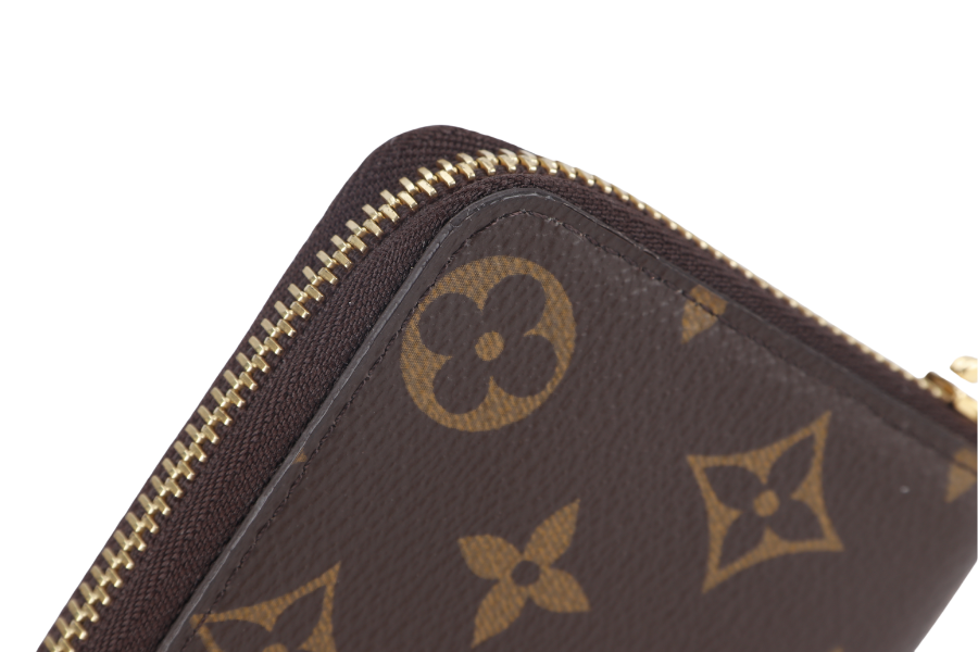 LOUIS VUITTON CLEMENCE WALLET (M61298) MONOGRAM CANVAS GOLD HARDWARE WITH DUST COVER AND BOX