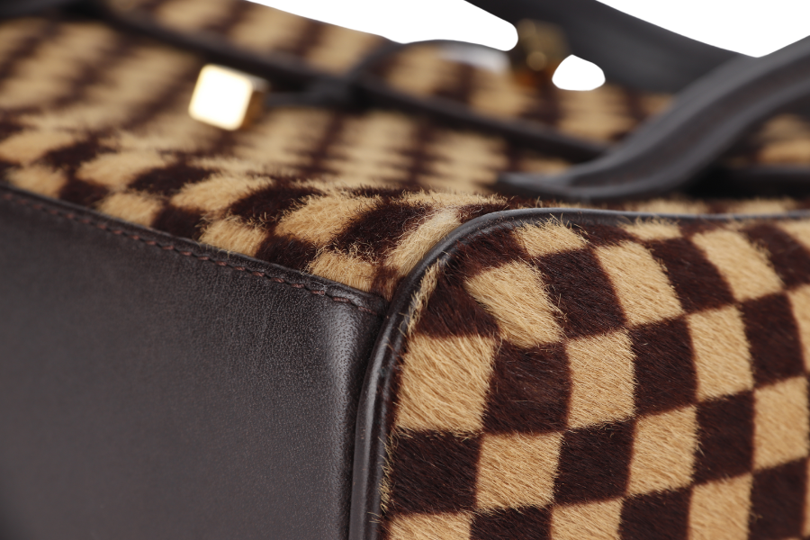 LOUIS VUITTON DAMIER SAUVAGE LIONNE SATCHEL (M92131) NO DUST COVER