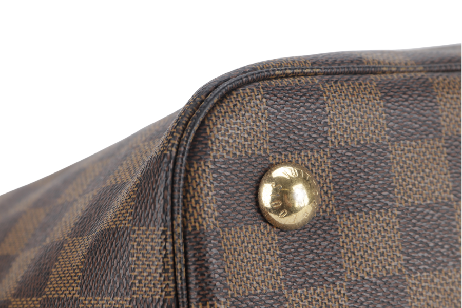 LOUIS VUITTON BELMONT TOTE BAG (N63169) DAMIER EBENE CANVAS WITH DUST COVER, LOCK & KEYS