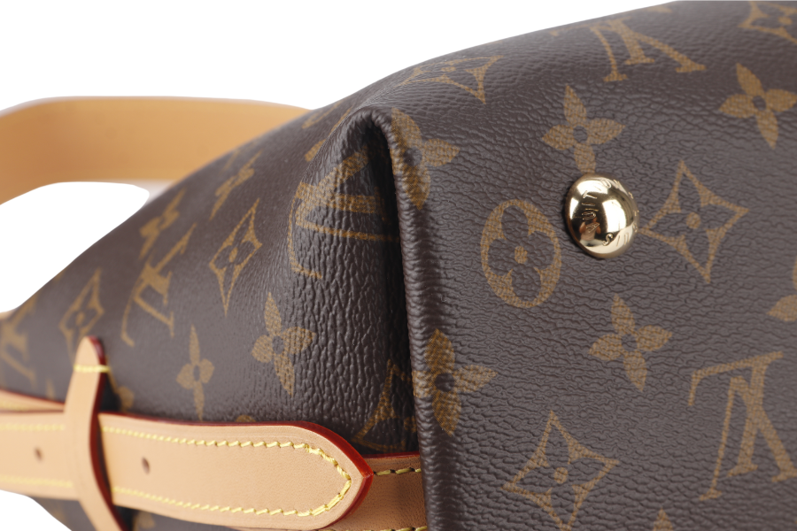 LOUIS VUITTON CARRYALL PM MONOGRAM CANVAS GOLD HARDWARE WITH DUST COVER AND BOX