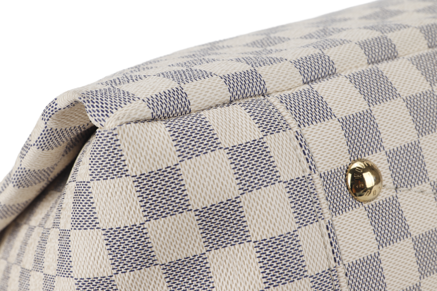 LOUIS VUITTON ARTSY MM (N41174) DAMIER AZUR GOLD HARDWARE NO DUST COVER