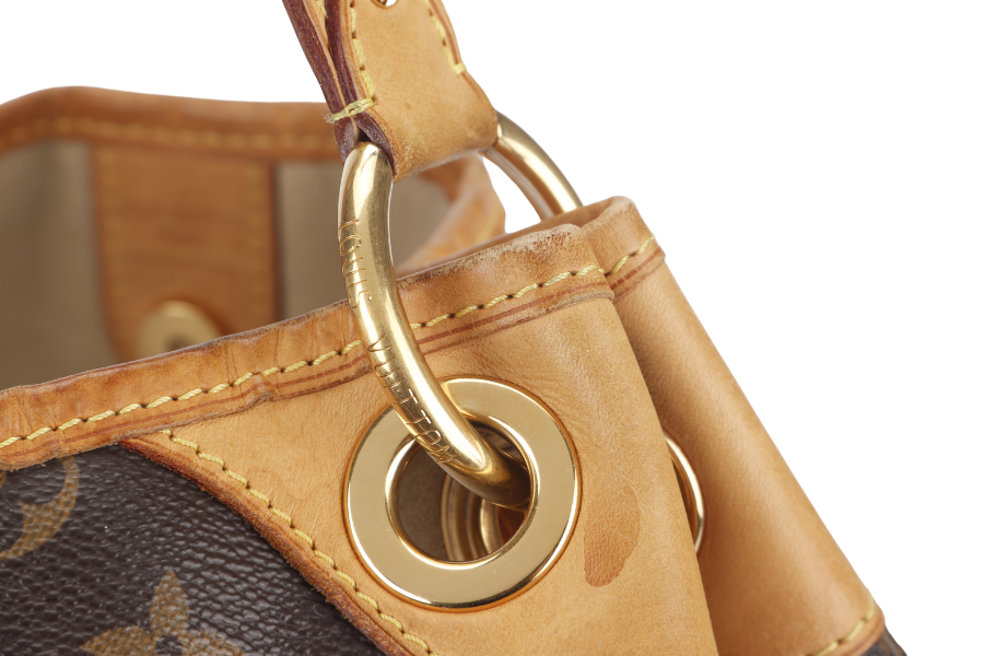LOUIS VUITTON GALLERIA PM MONOGRAM CANVAS HOBO BAG GOLD HARDWARE WITH DUST COVER