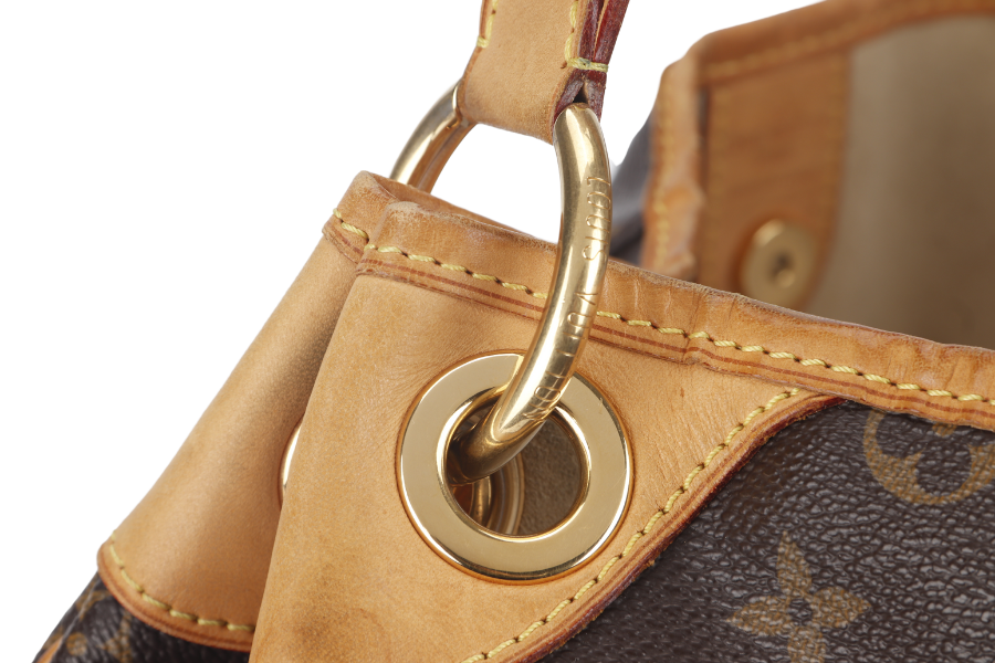 LOUIS VUITTON GALLERIA PM MONOGRAM CANVAS HOBO BAG GOLD HARDWARE WITH DUST COVER