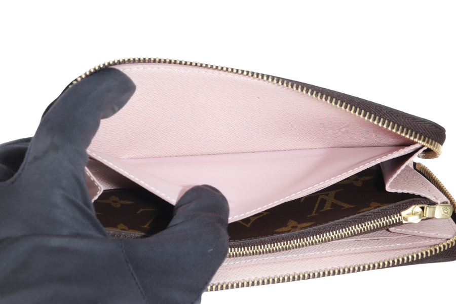 LOUIS VUITTON CLEMENCE WALLET (M61298) MONOGRAM CANVAS GOLD HARDWARE WITH DUST COVER AND BOX