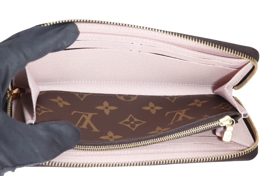 LOUIS VUITTON CLEMENCE WALLET (M61298) MONOGRAM CANVAS GOLD HARDWARE WITH DUST COVER AND BOX